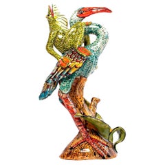 Ceramic Bird And Frog Rider, Hand  made in South Africa