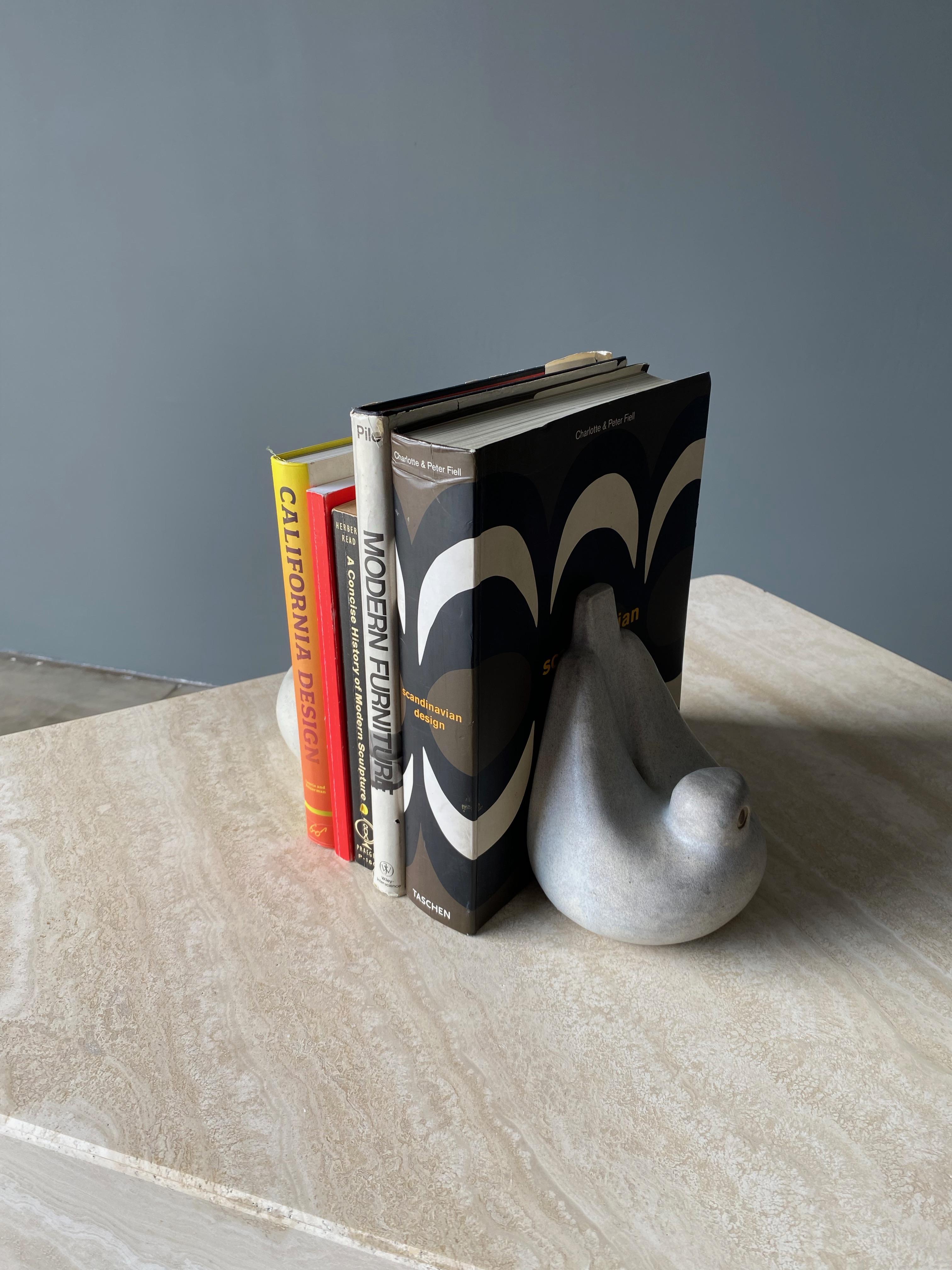 Ceramic Bird Bookends in the Style of Georges Jouve, 1950s  For Sale 10