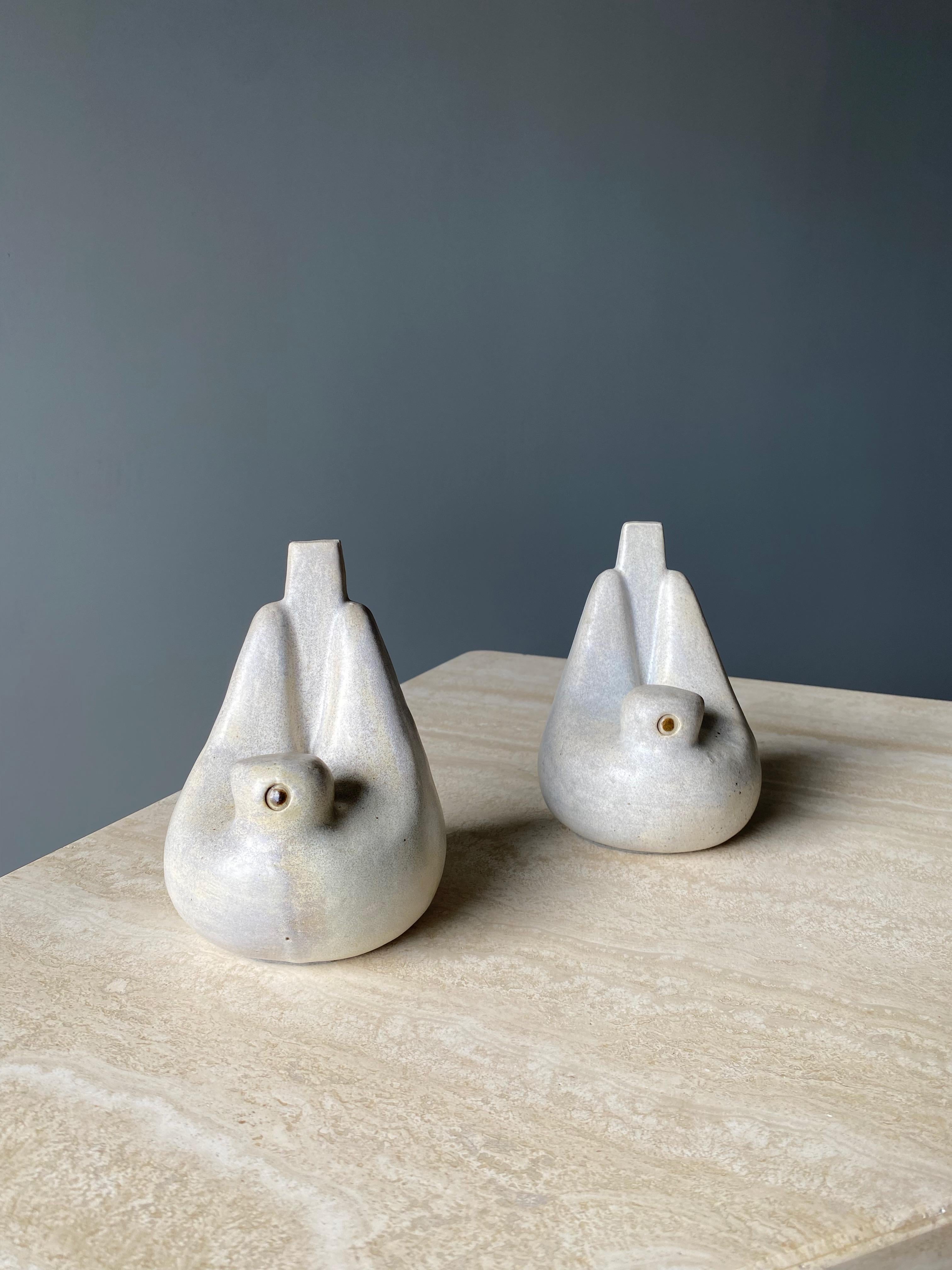 Ceramic Bird Bookends in the Style of Georges Jouve, 1950s  For Sale 2