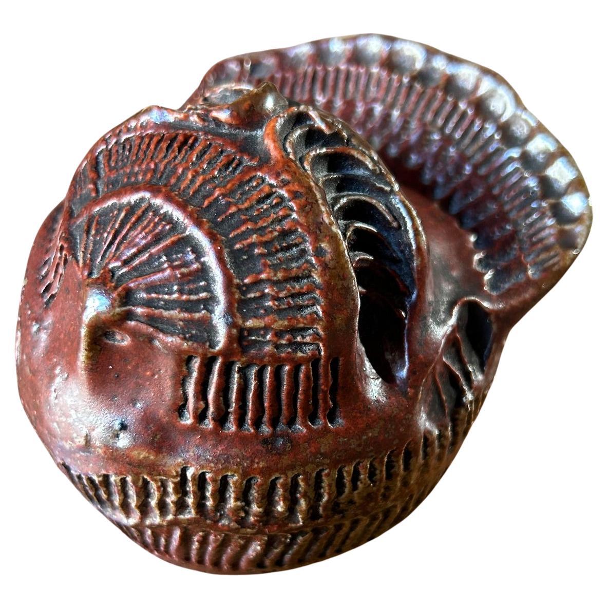 Ceramic bird by Barbara Delfosse, France, 1960s