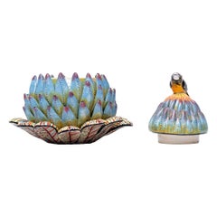 Ceramic Bird Jewelry Box  , hand made in South Africa