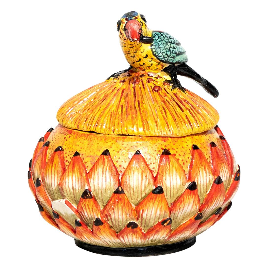 Modern Ceramic Bird Jewelry Box  , hand made in South Africa
