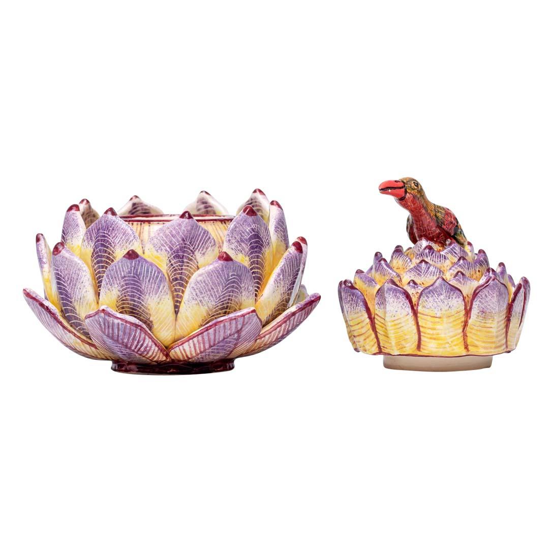 South African Ceramic Bird Jewelry Box  , hand made in South Africa For Sale