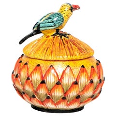Ceramic Bird Jewelry Box  , hand made in South Africa