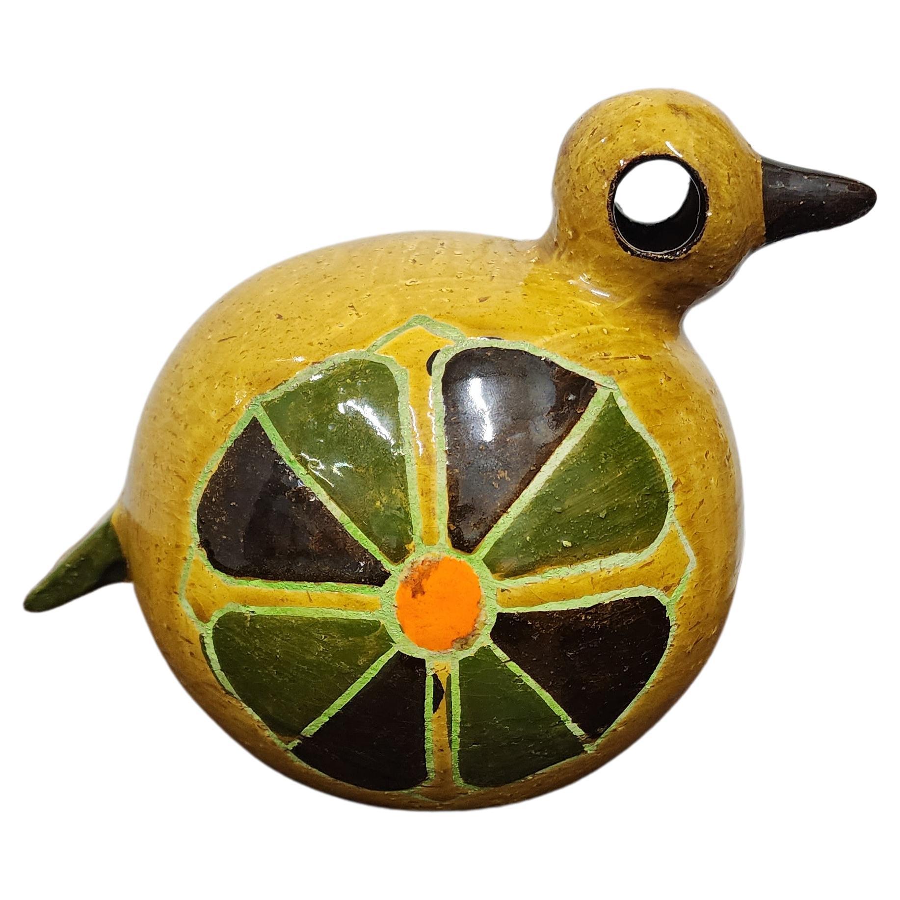 Ceramic Bird Sculpture by Aldo Londi For Sale