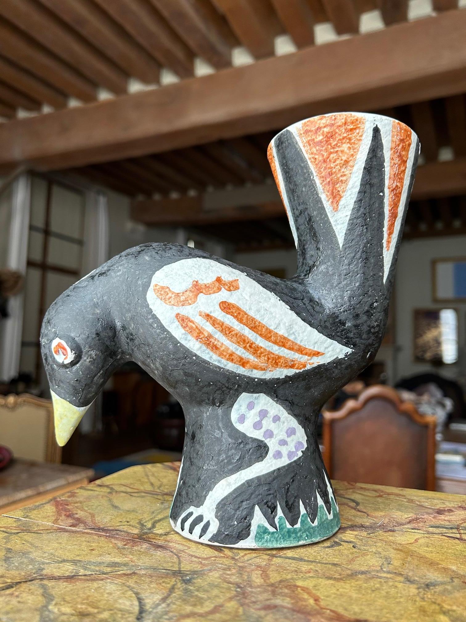 Français Sculpture d'oiseau en céramique de Jaque Sagan, Vallauris, années 1960