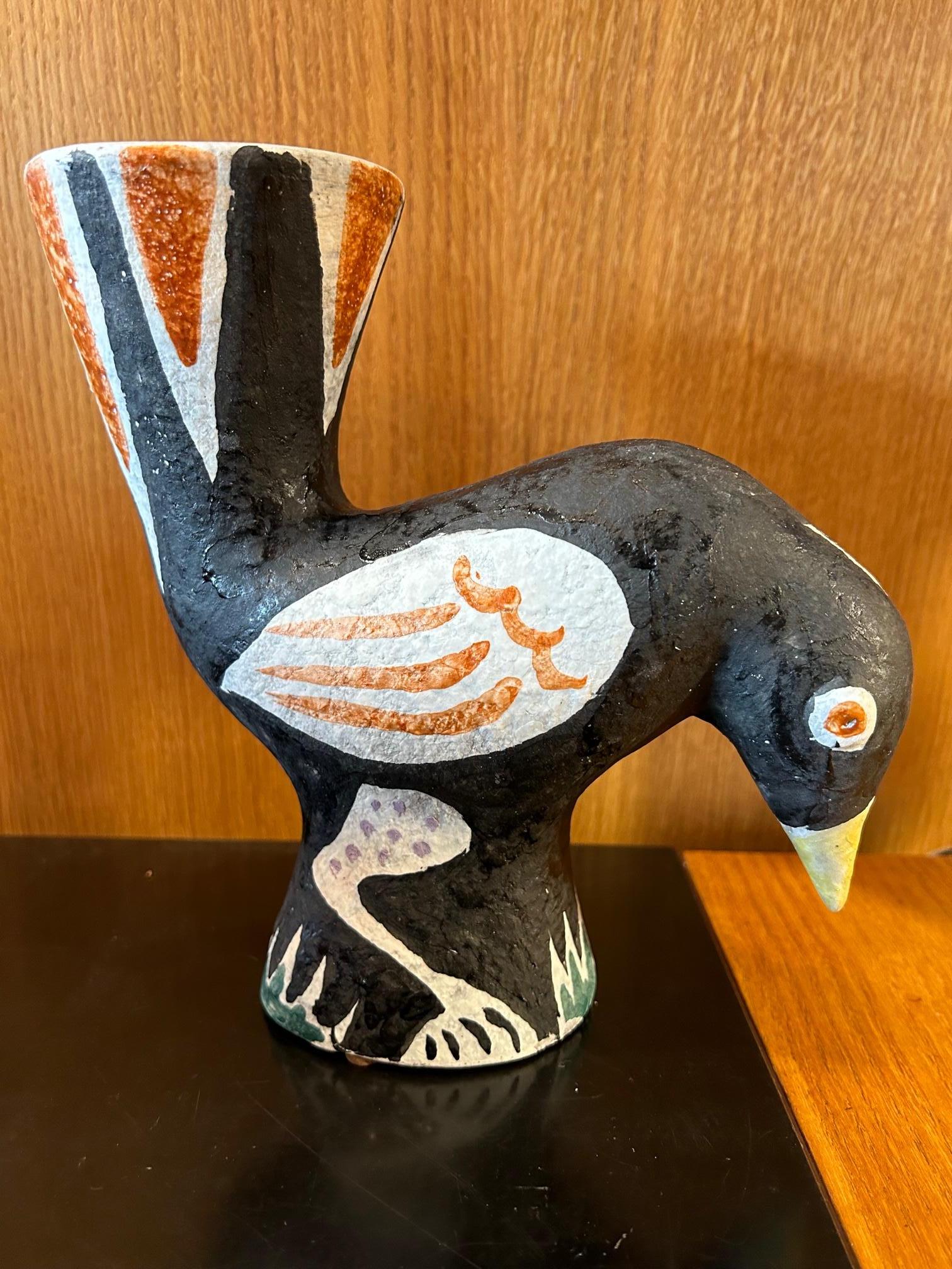 Sculpture d'oiseau en céramique de Jaque Sagan, Vallauris, années 1960 1