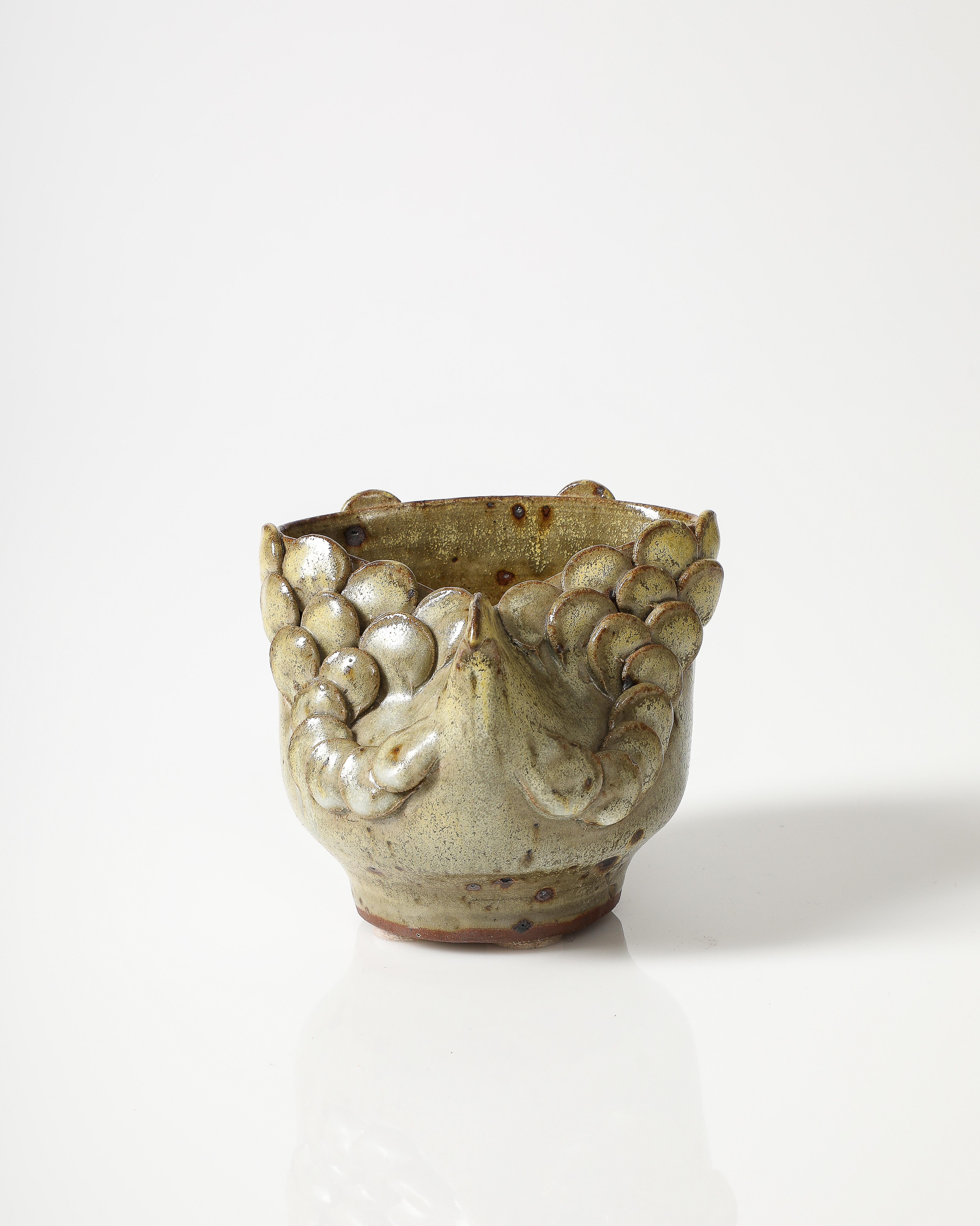 French Ceramic Bird Sculpture, France, c. 1960 For Sale