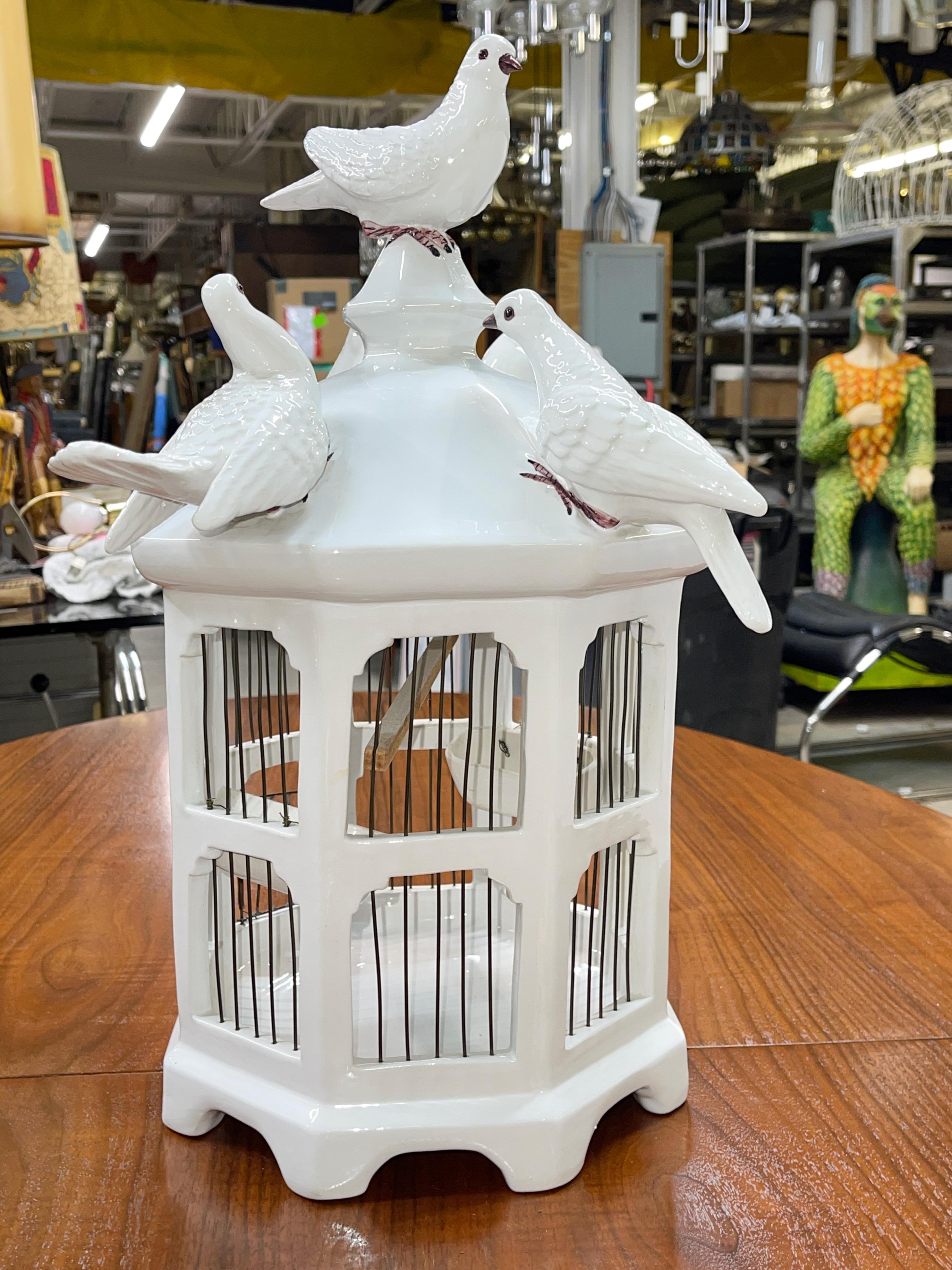 Cage à oiseaux en céramique de R. Costa, Bassano 2
