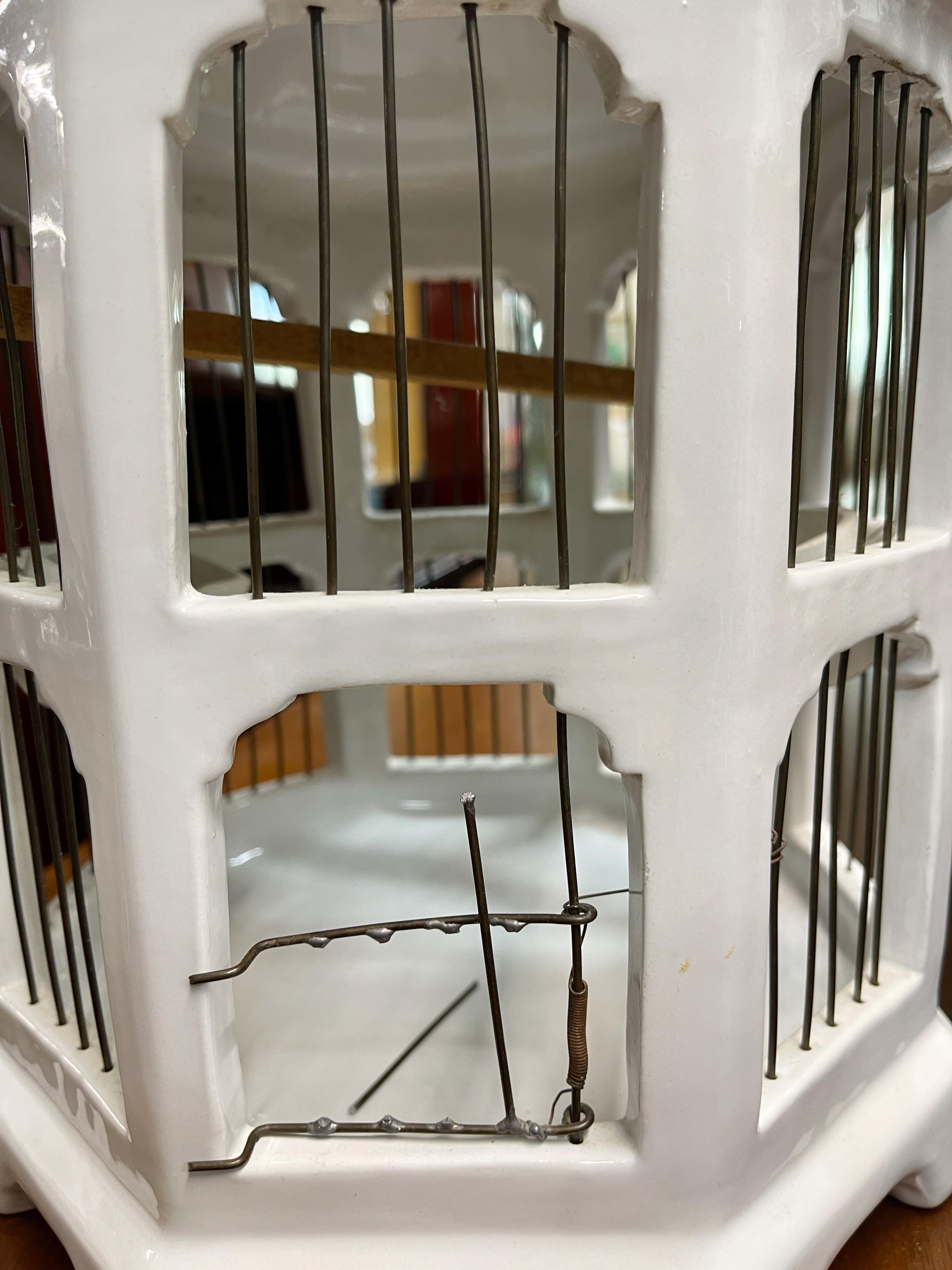 Cage à oiseaux en céramique de R. Costa, Bassano 7