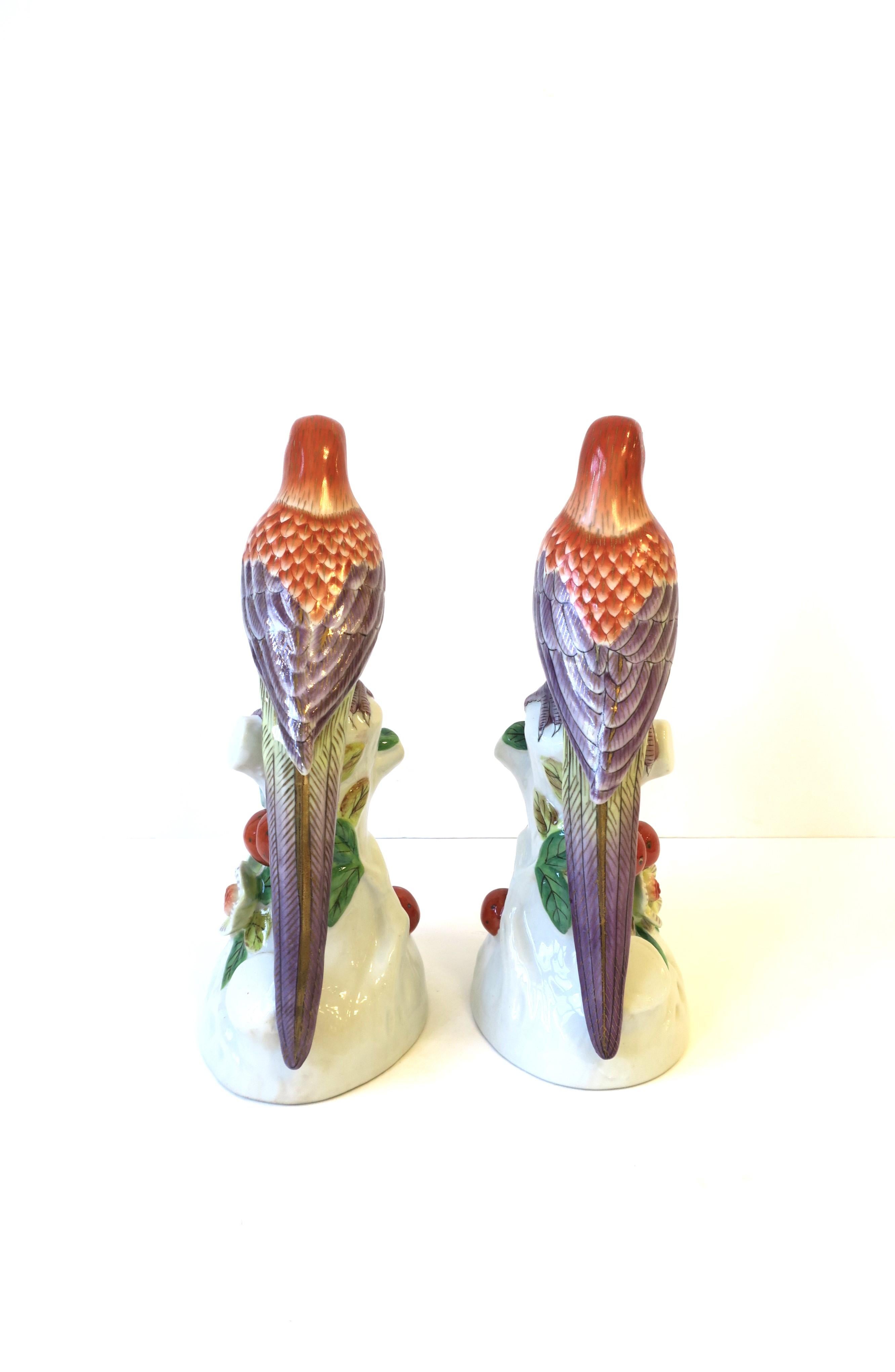Ceramic Birds Decorative Objects, Pair 4