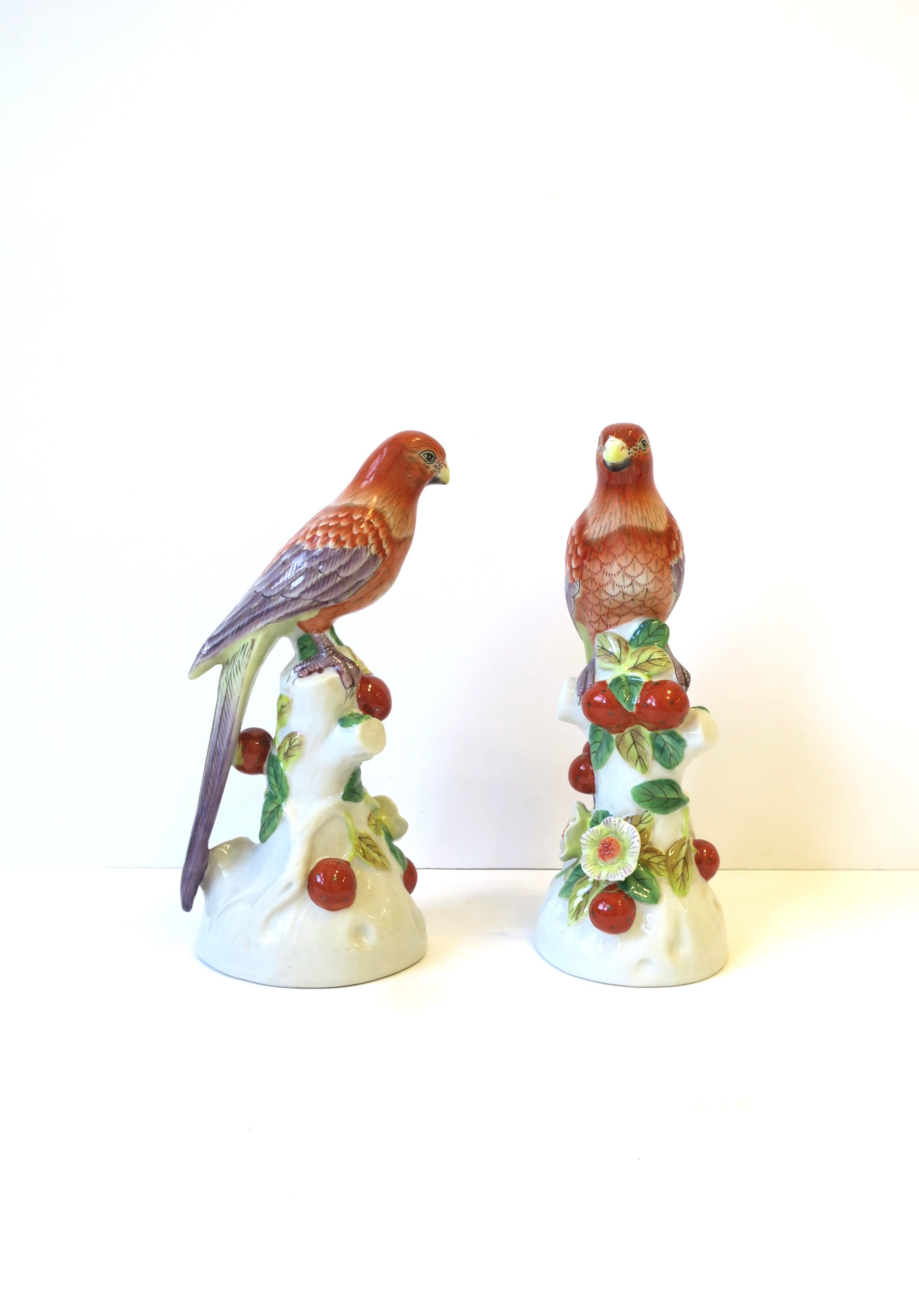 20th Century Ceramic Birds Decorative Objects, Pair