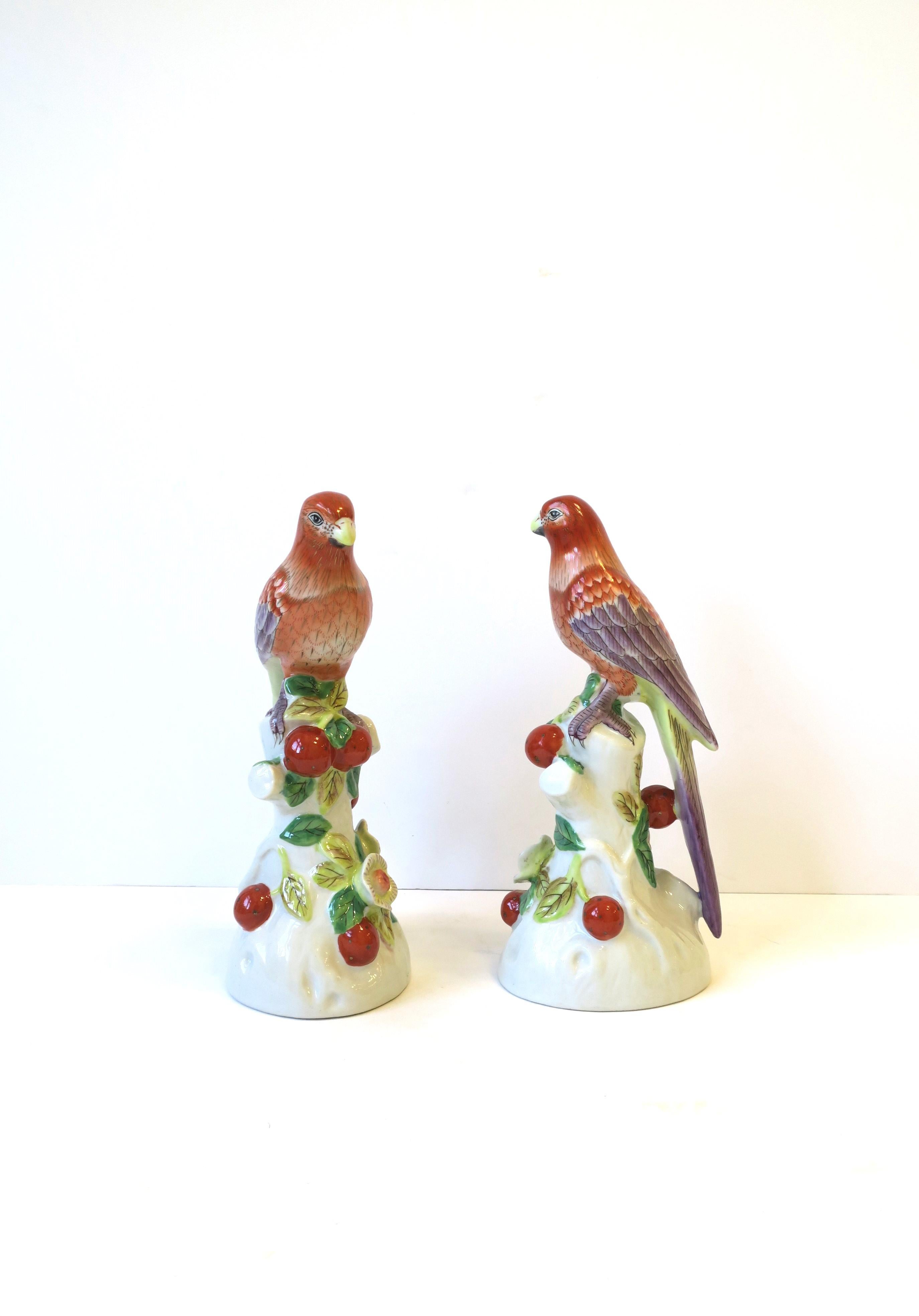 Ceramic Birds Decorative Objects, Pair 2