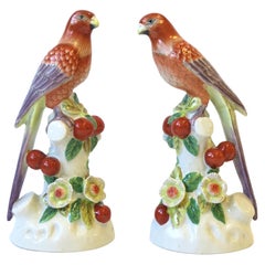 Ceramic Birds Decorative Objects, Pair