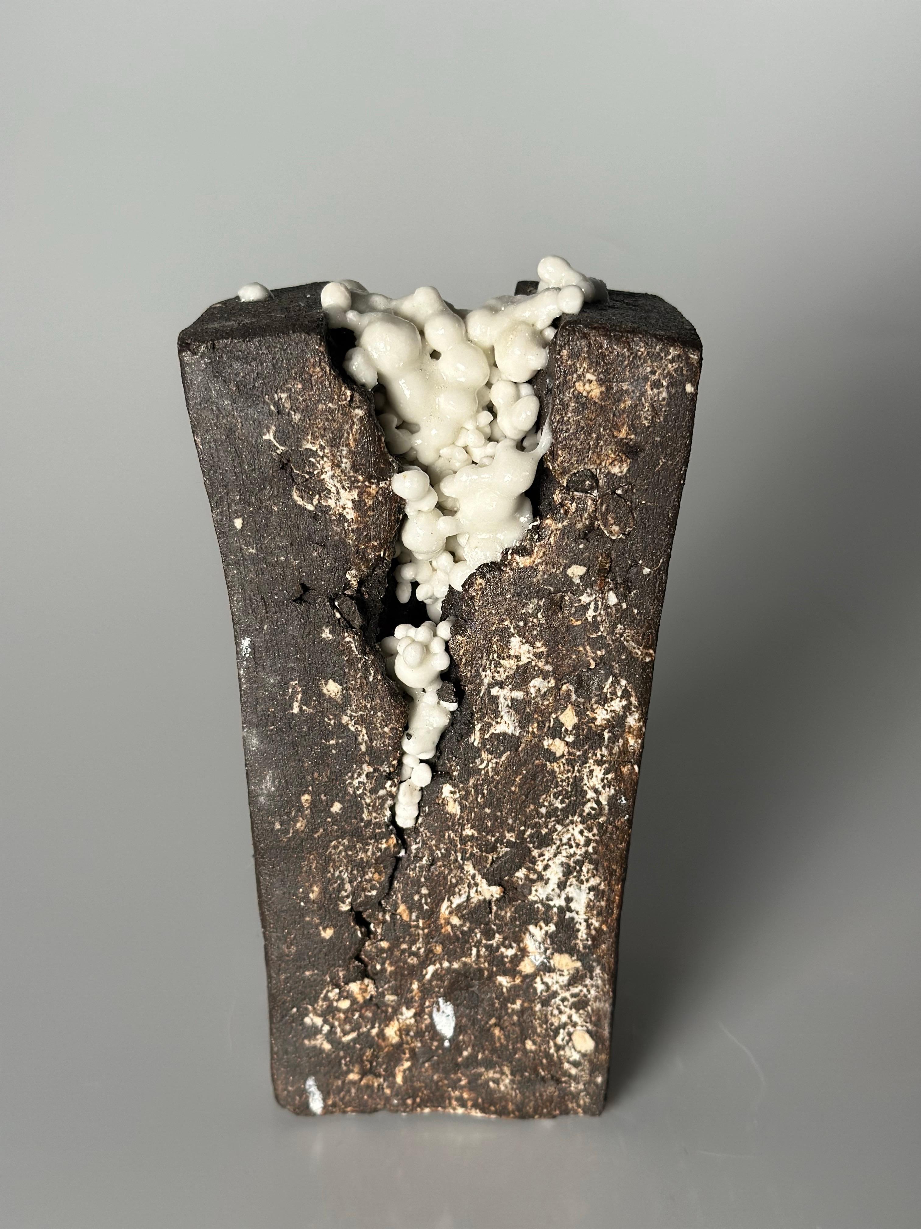 Ceramic black and white geometrical organic mini sculpture For Sale 5