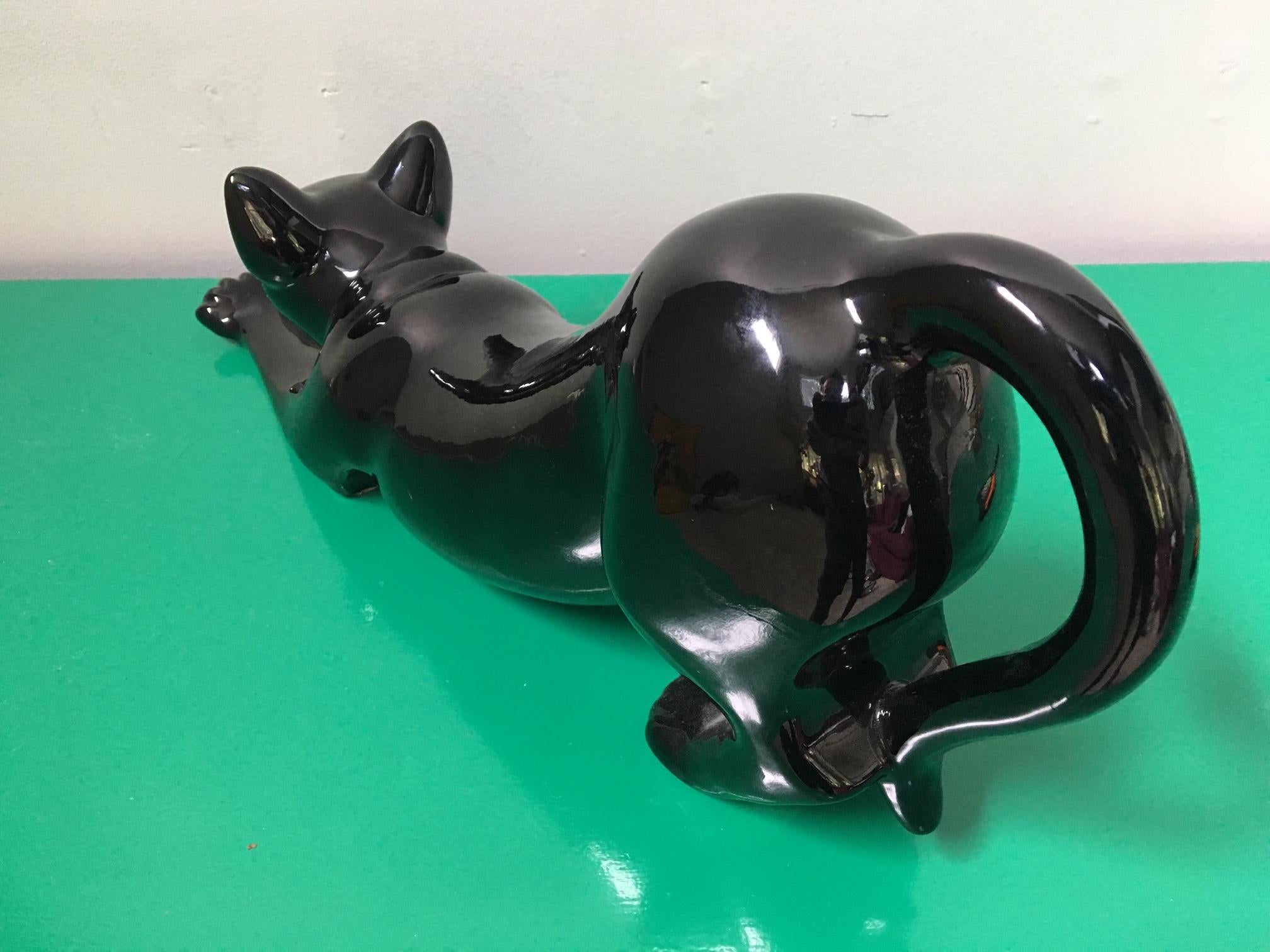 black cat ceramic