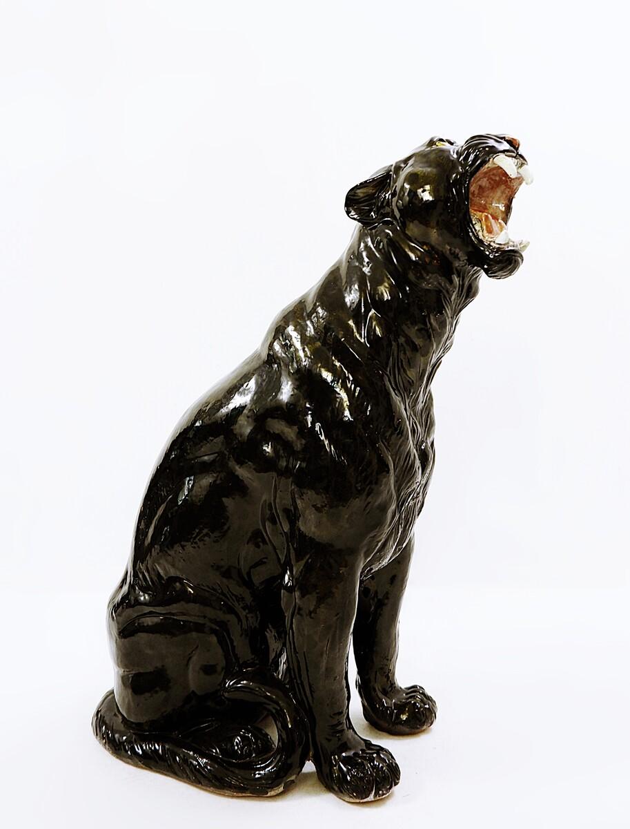 Ceramic Black Panther, Italy, 1960s 3