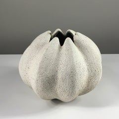 Ceramic Blossom Vase Pottery with Petals by Yumiko Kuga