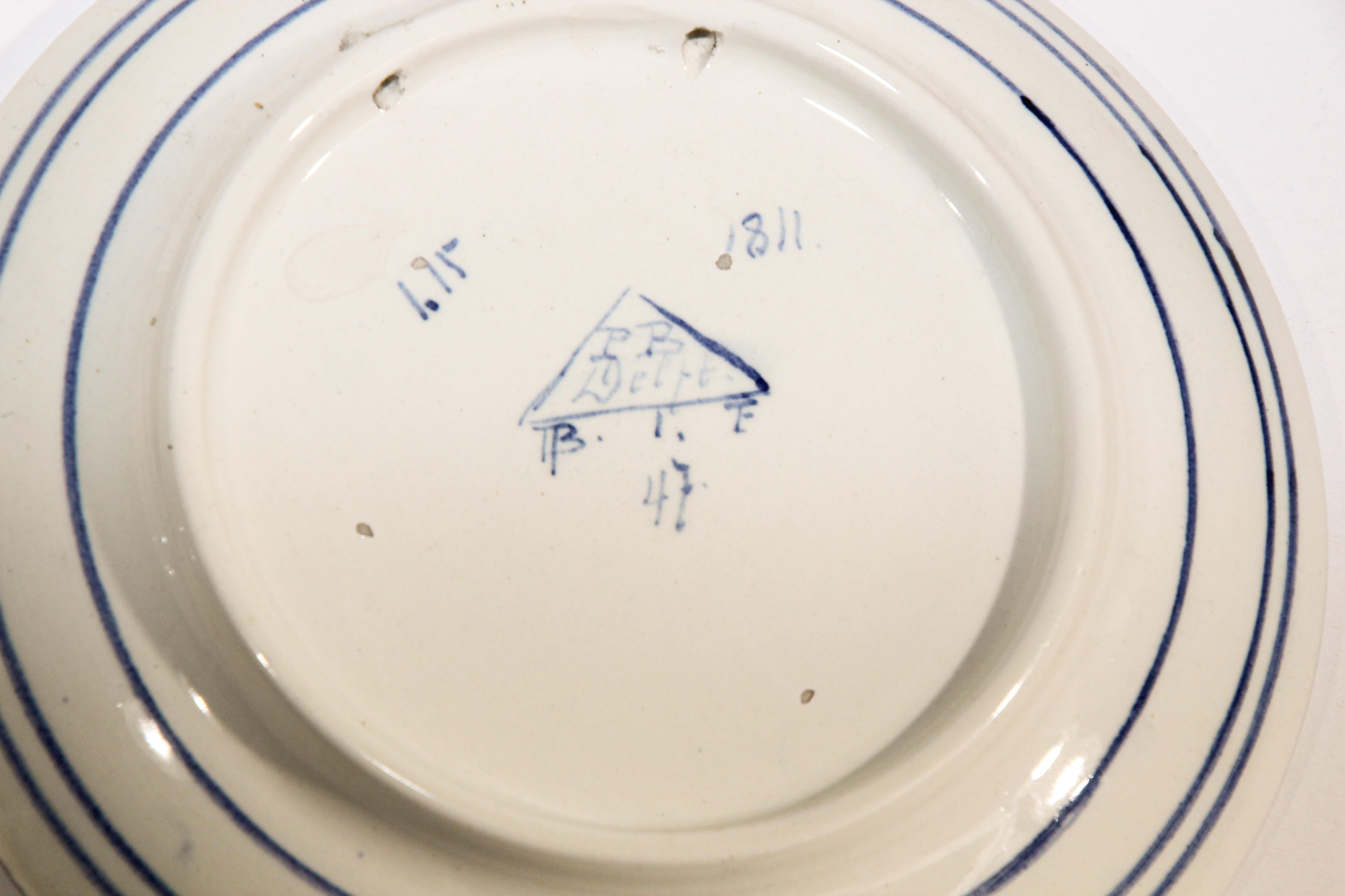 Keramische Teller in Blau und Weiß aus Boch Delft (Keramik)