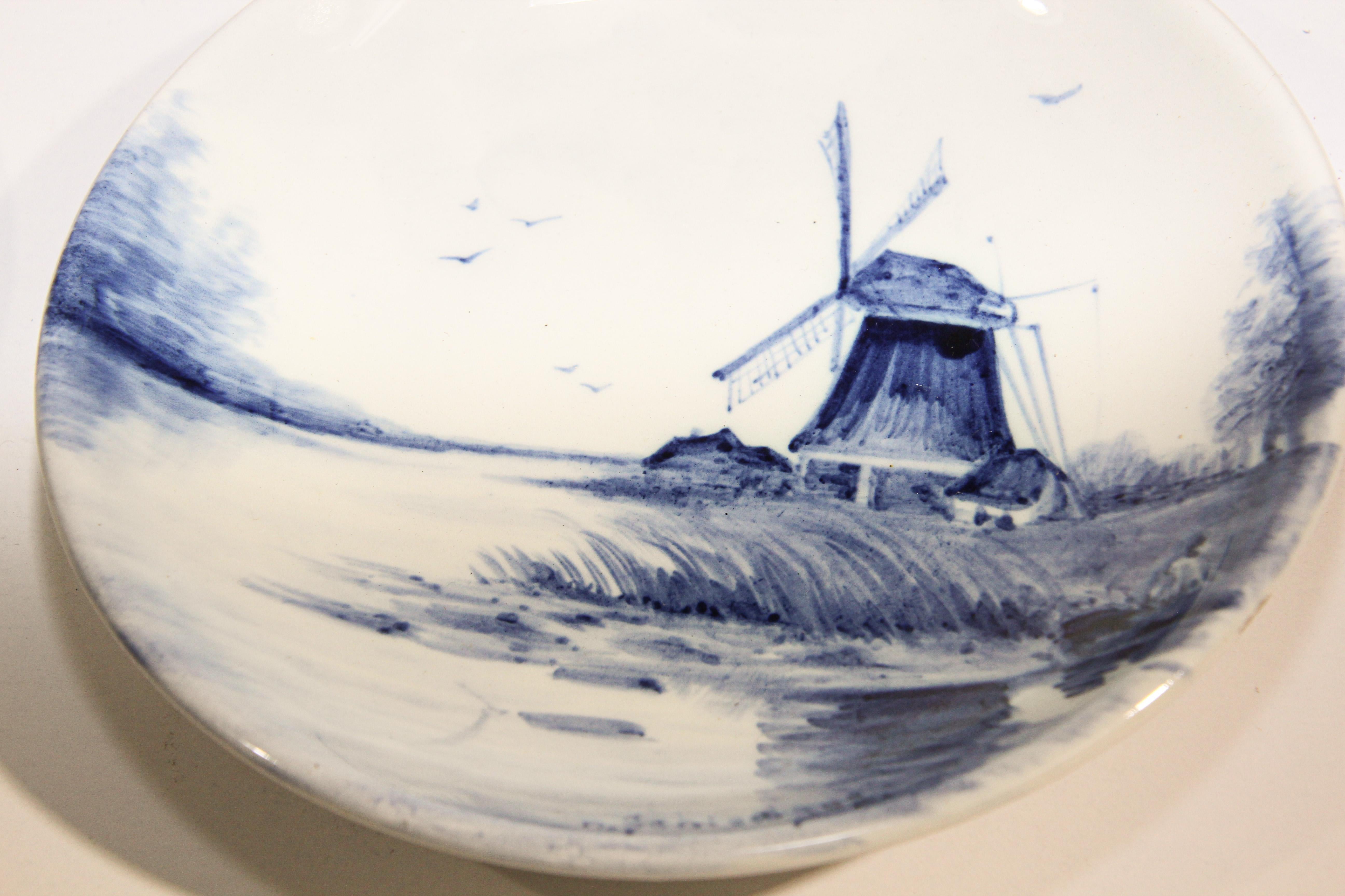 Ceramic Blue and White Dutch Boch Delft Plates 7