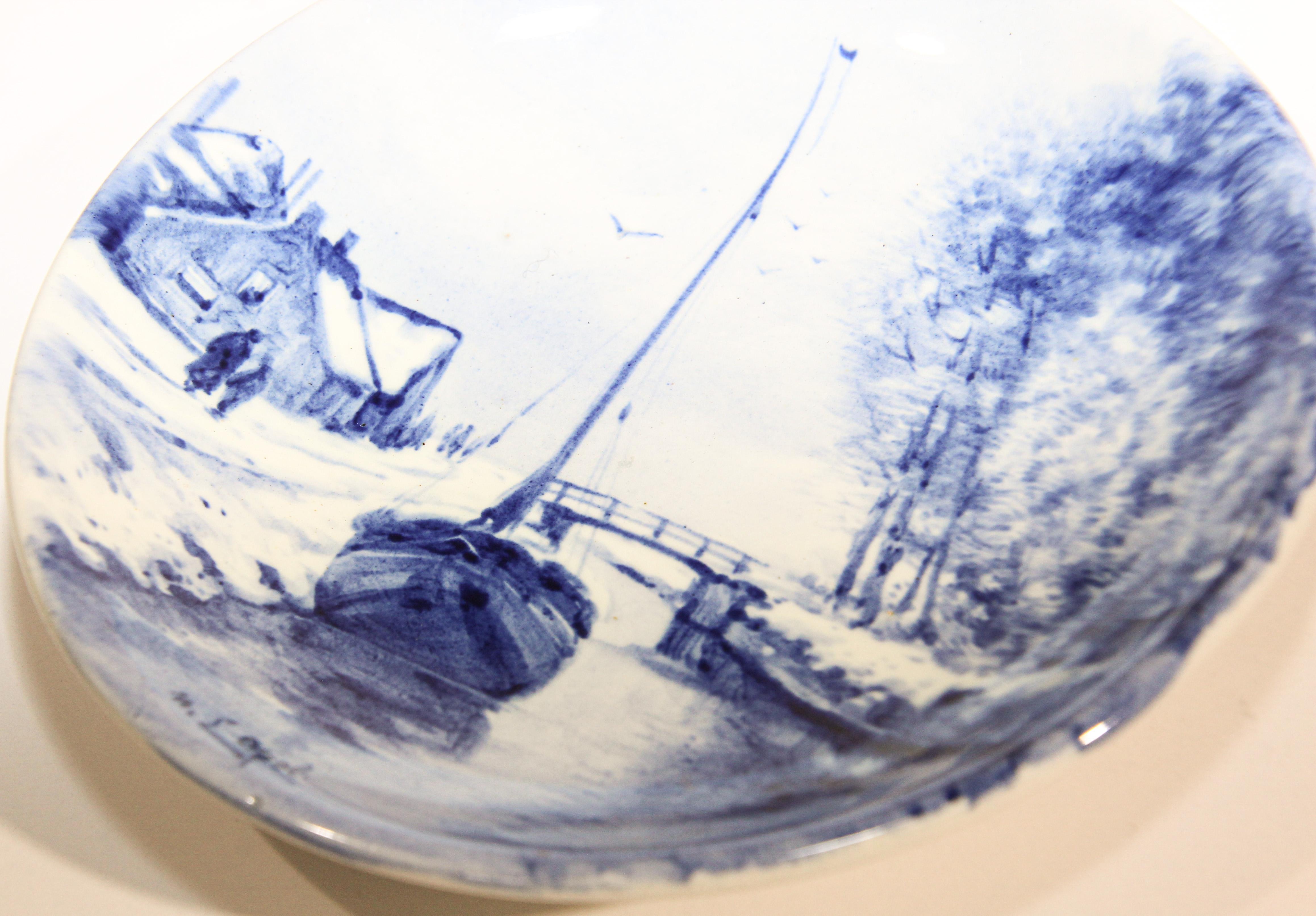 Keramische Teller in Blau und Weiß aus Boch Delft 3
