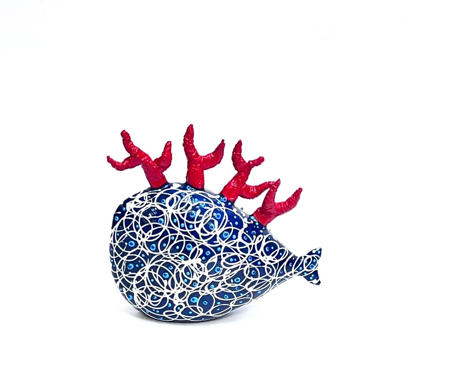 Italian Ceramic Blue Fish Handmade in Italy, Choose Your Style! New Creation 2023 For Sale