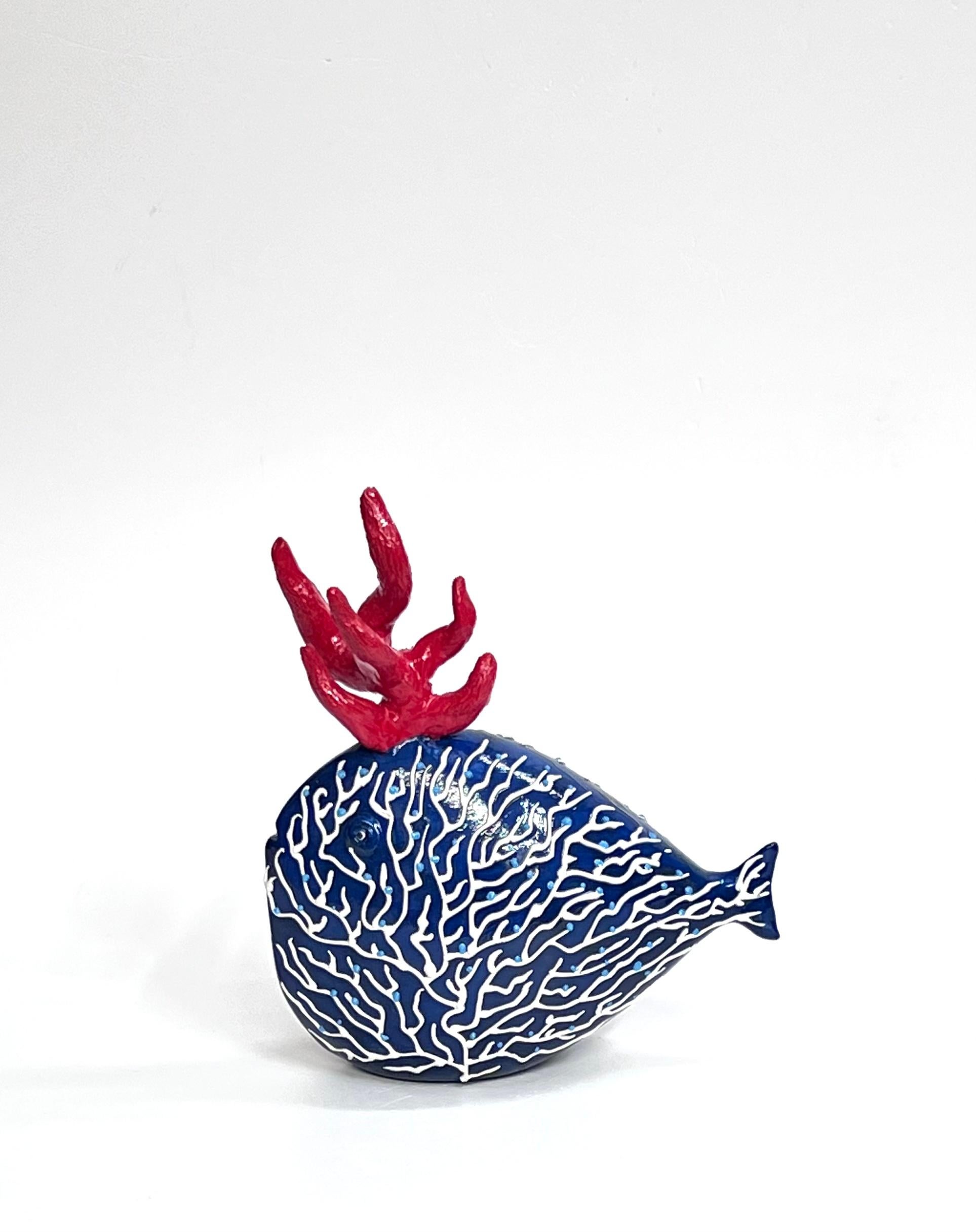 Ceramic Blue Fish Handmade in Italy, Choose Your Style! New Creation 2023 In New Condition For Sale In San Miniato PI, IT