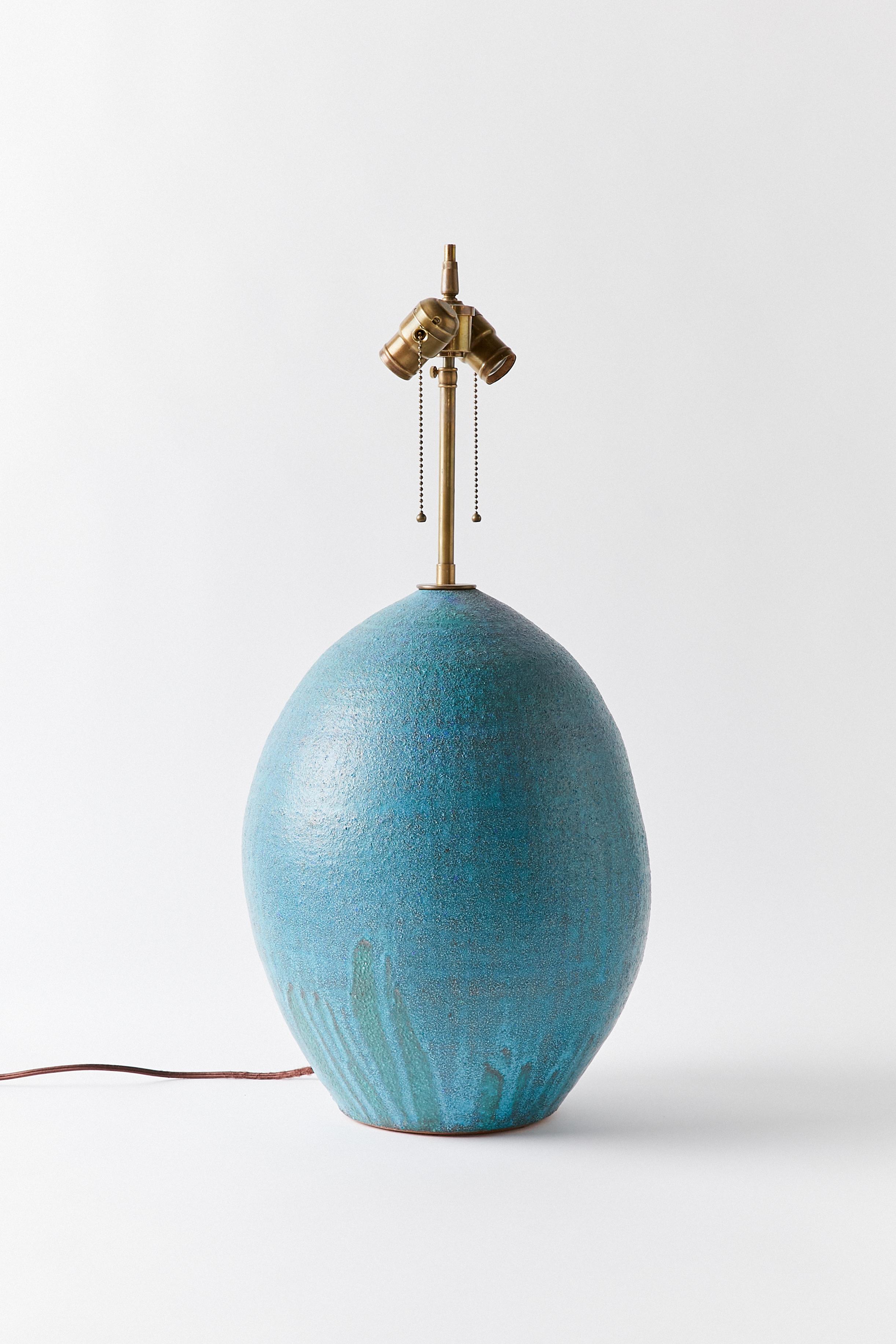 Modern Ceramic Blue Lamp
