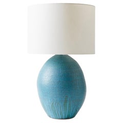Ceramic Blue Lamp
