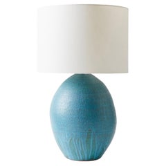 Lampe bleue en céramique