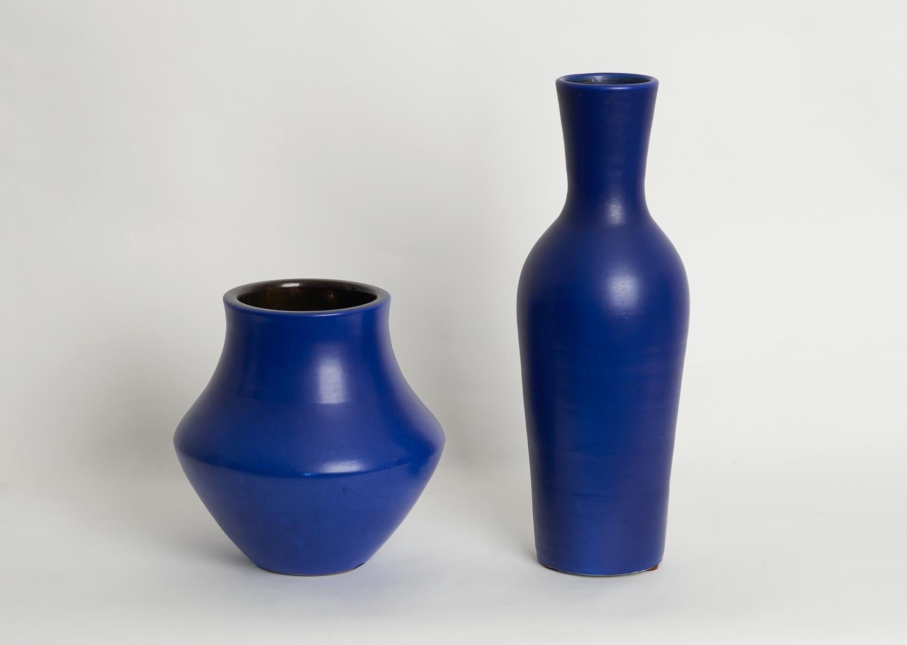 Ceramic Blue Vase by Suzanne Ramie, Atelier Madoura, Vallauris 1950's In Good Condition In Paris, FR