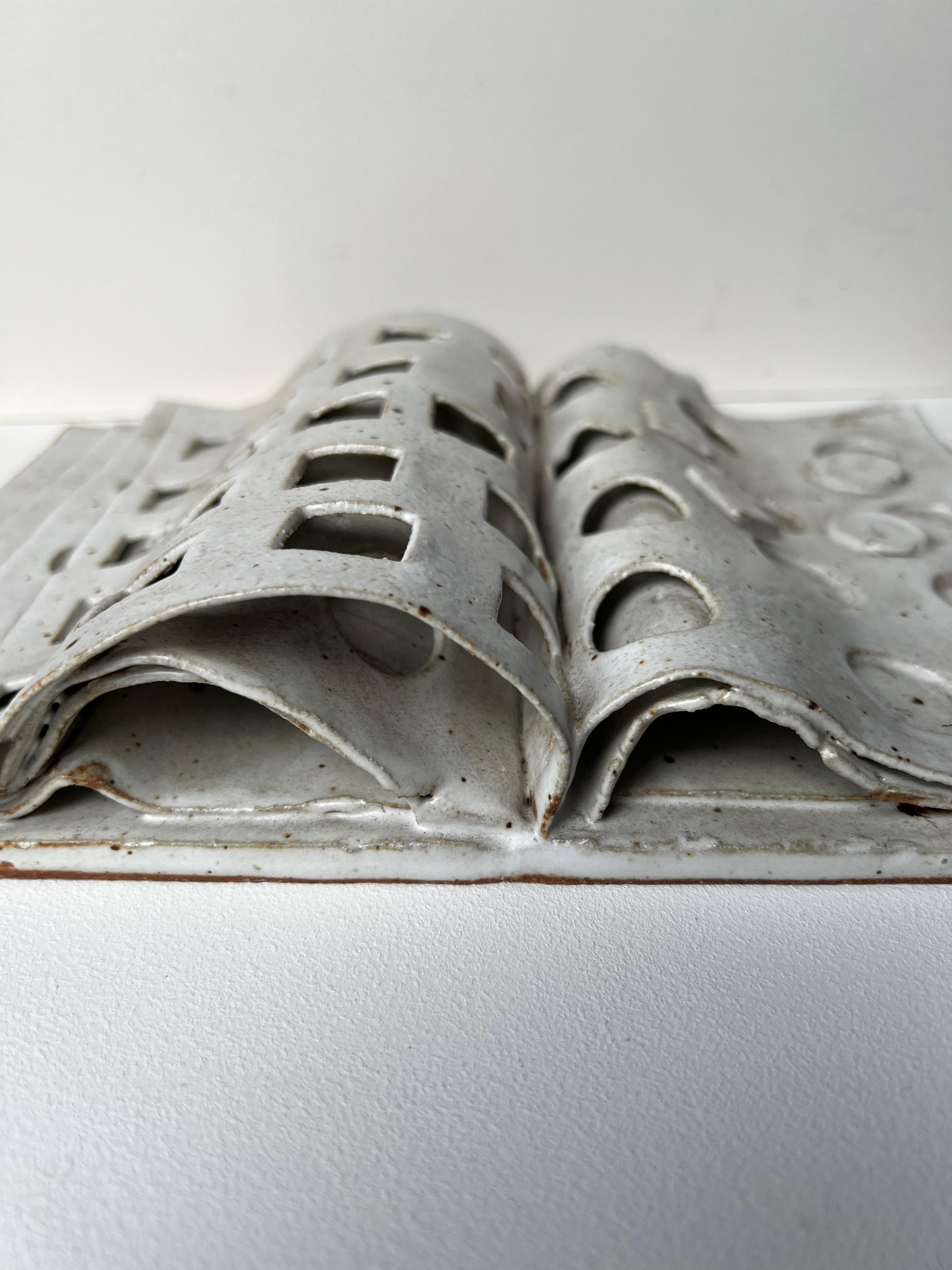Ceramic Book by David Korty In Good Condition For Sale In LOS ANGELES, CA