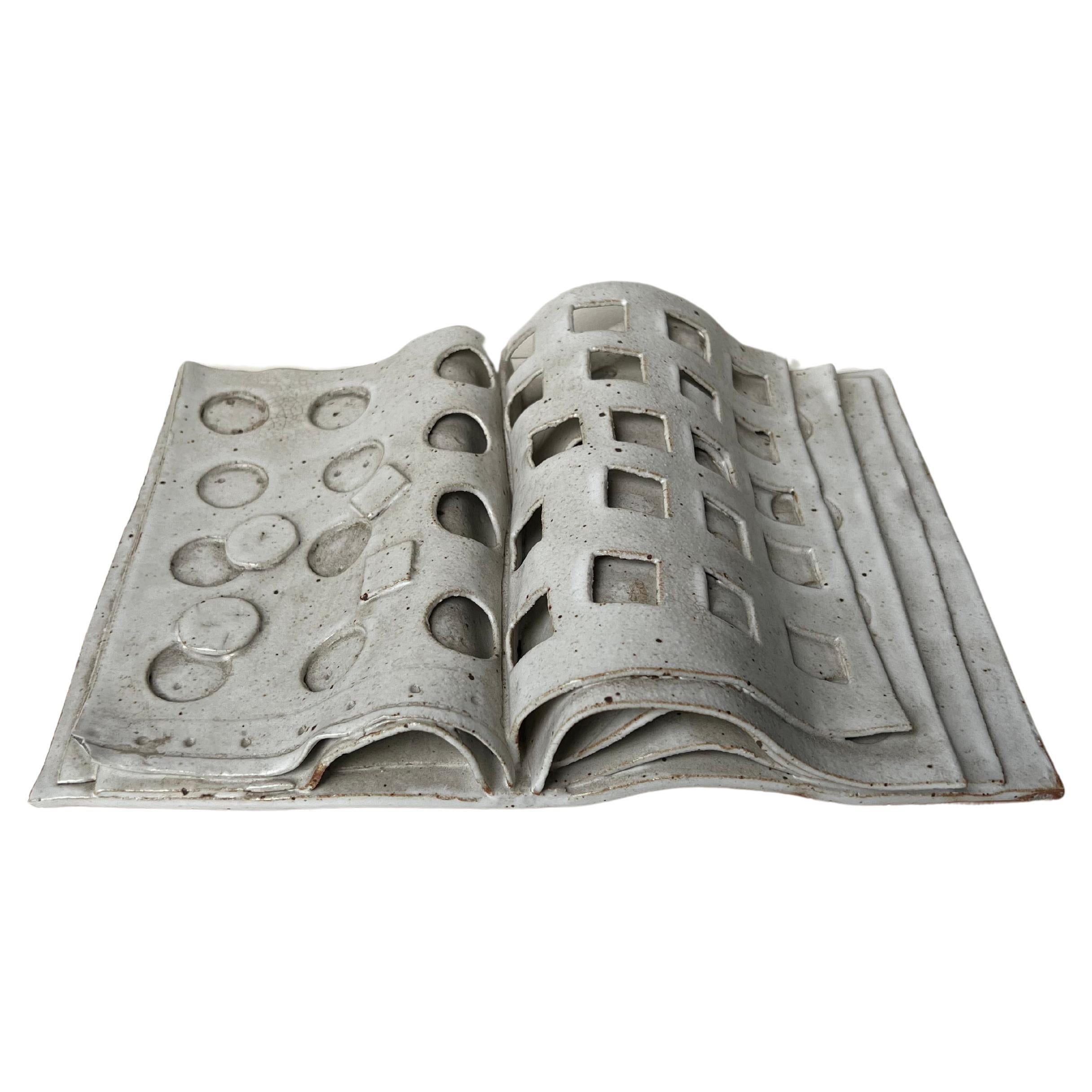 Ceramic Book by David Korty For Sale