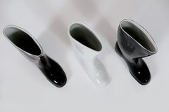 Ceramic Boot Sculptures by Czech Artist