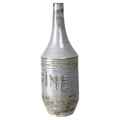 Bouteille en céramique par Les Argonautes, Vallauris, vers 1960