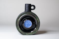 Bouteille en céramique par Okki Laine pour Kupittaan Savi, Finlande, années 1960
