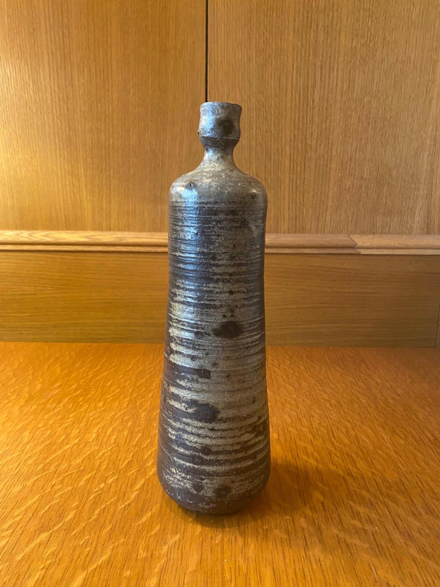 French Ceramic Bottle by Robert Deblander, France, 1970s For Sale