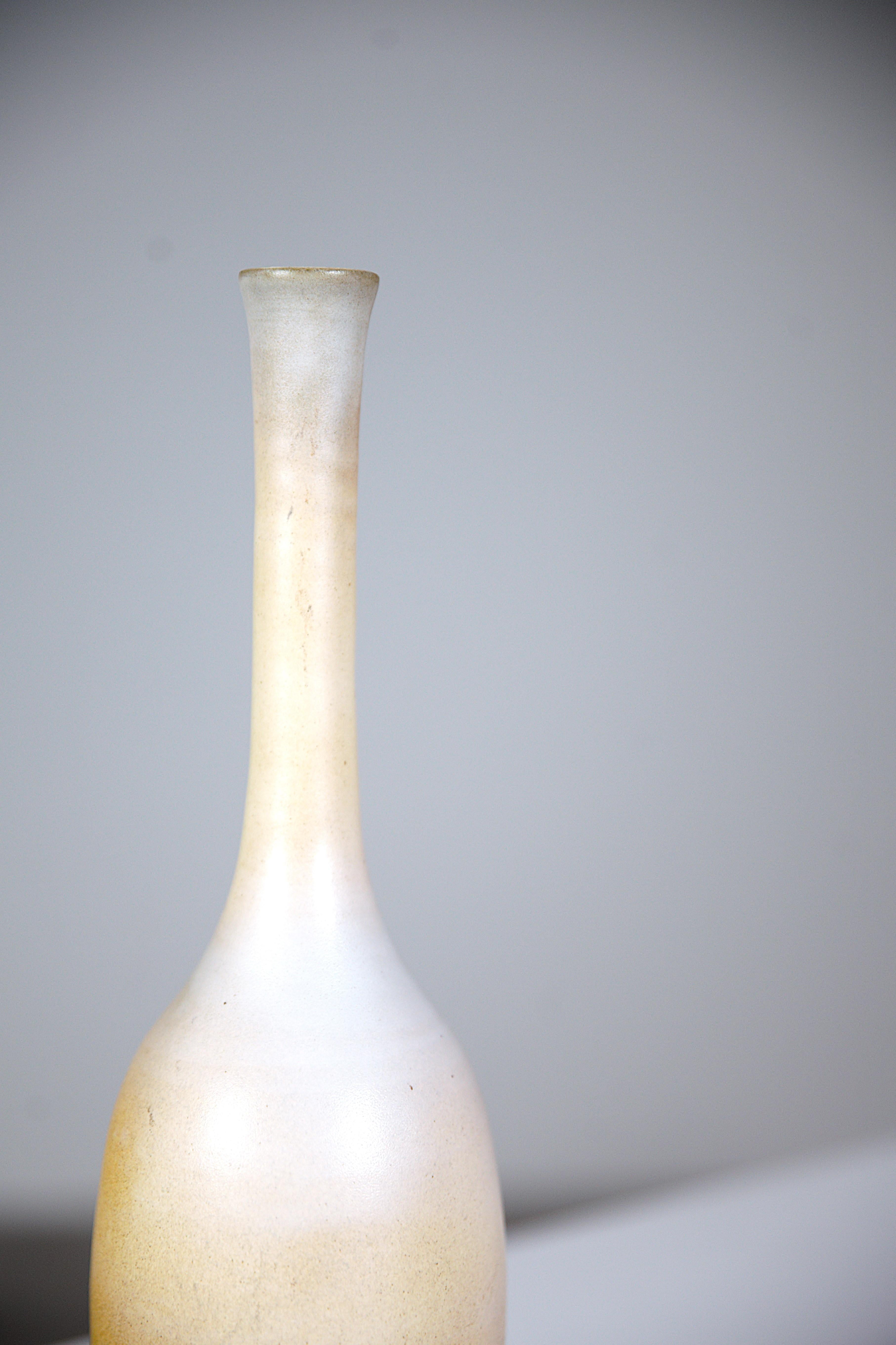 French Ceramic Bottle by Suzanne Ramié for 