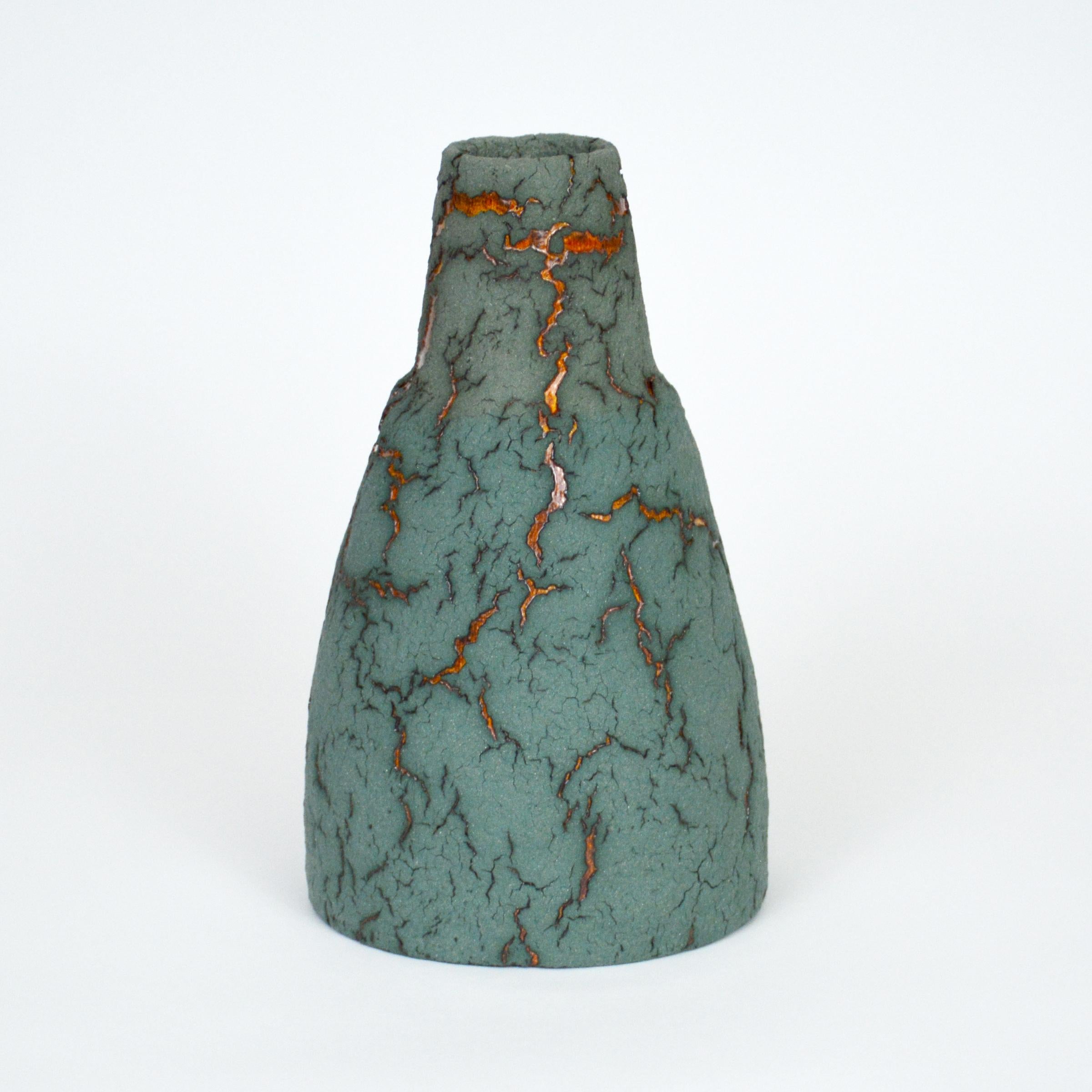 Contemporary Ceramic Bottle, Decorative Vase by William Edwards  Mid-Century Modern For Sale