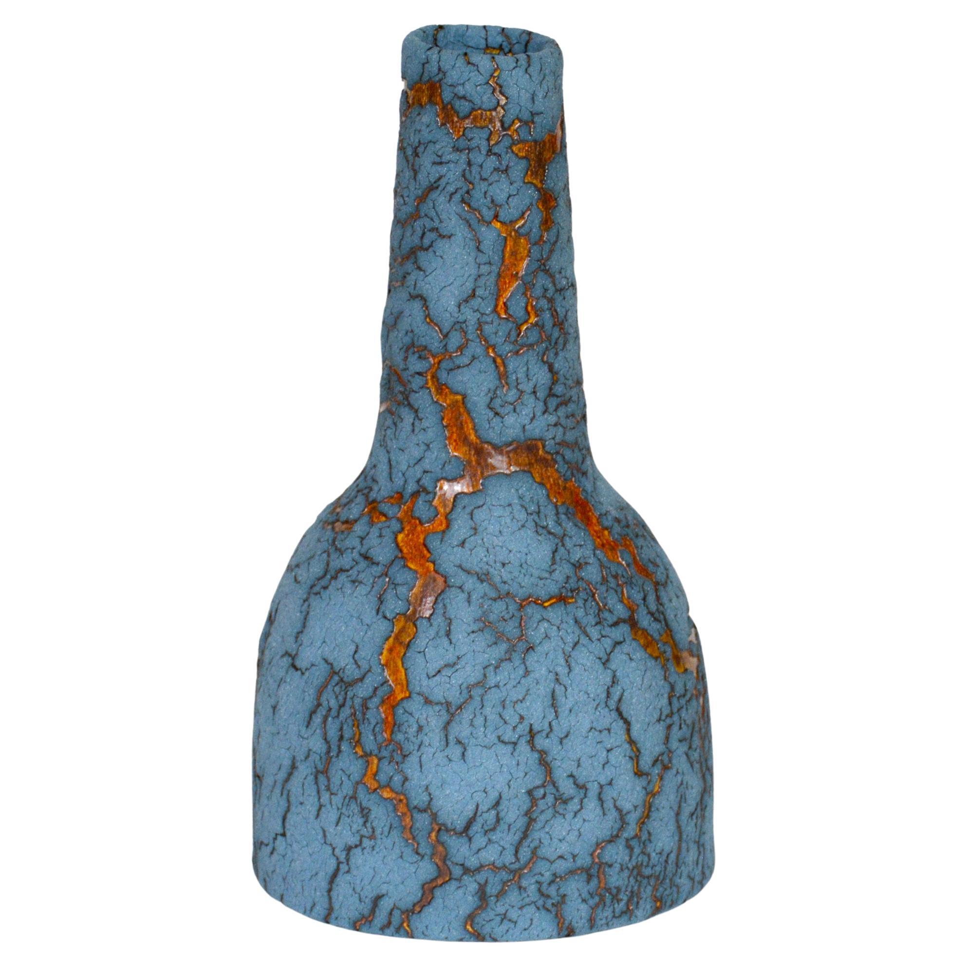 Ceramic Bottle, Decorative Vase by William Edwards.  Mid-Century Modern For Sale