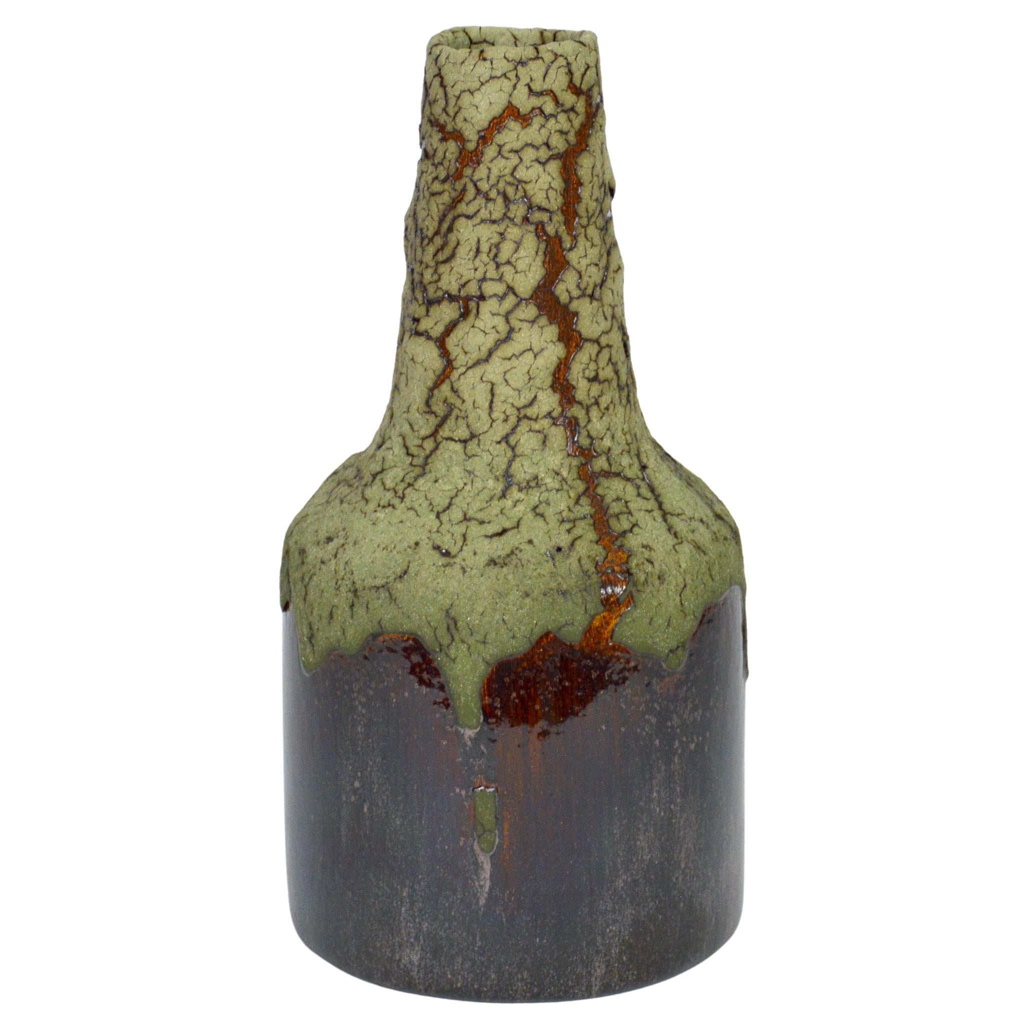 Ceramic Bottle, Decorative Vase by William Edwards  Mid-Century Modern