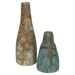Keramikflasche, dekorative Vase von William Edwards  Moderne der Mitte des Jahrhunderts