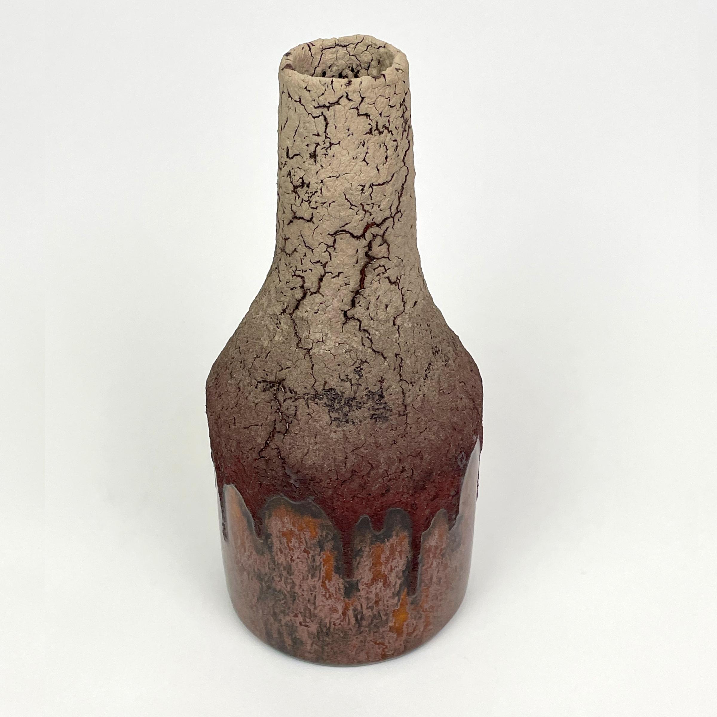 Ceramic Bottle, Decorative Vase by William Edwards   Mid-Century Modern 1