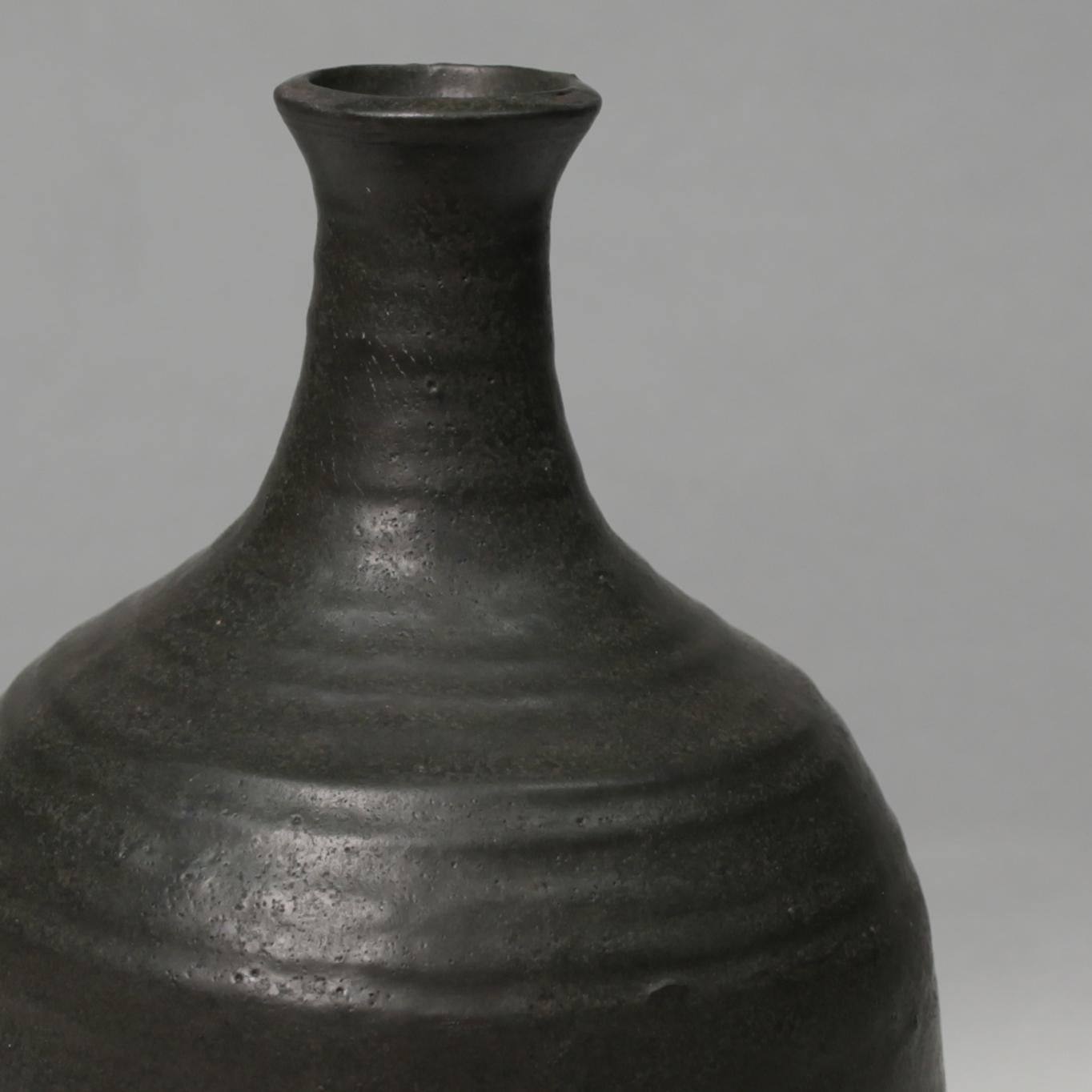 Hand-Crafted Ceramic Bottle Vase from Guy Van Hardenbroek For Sale