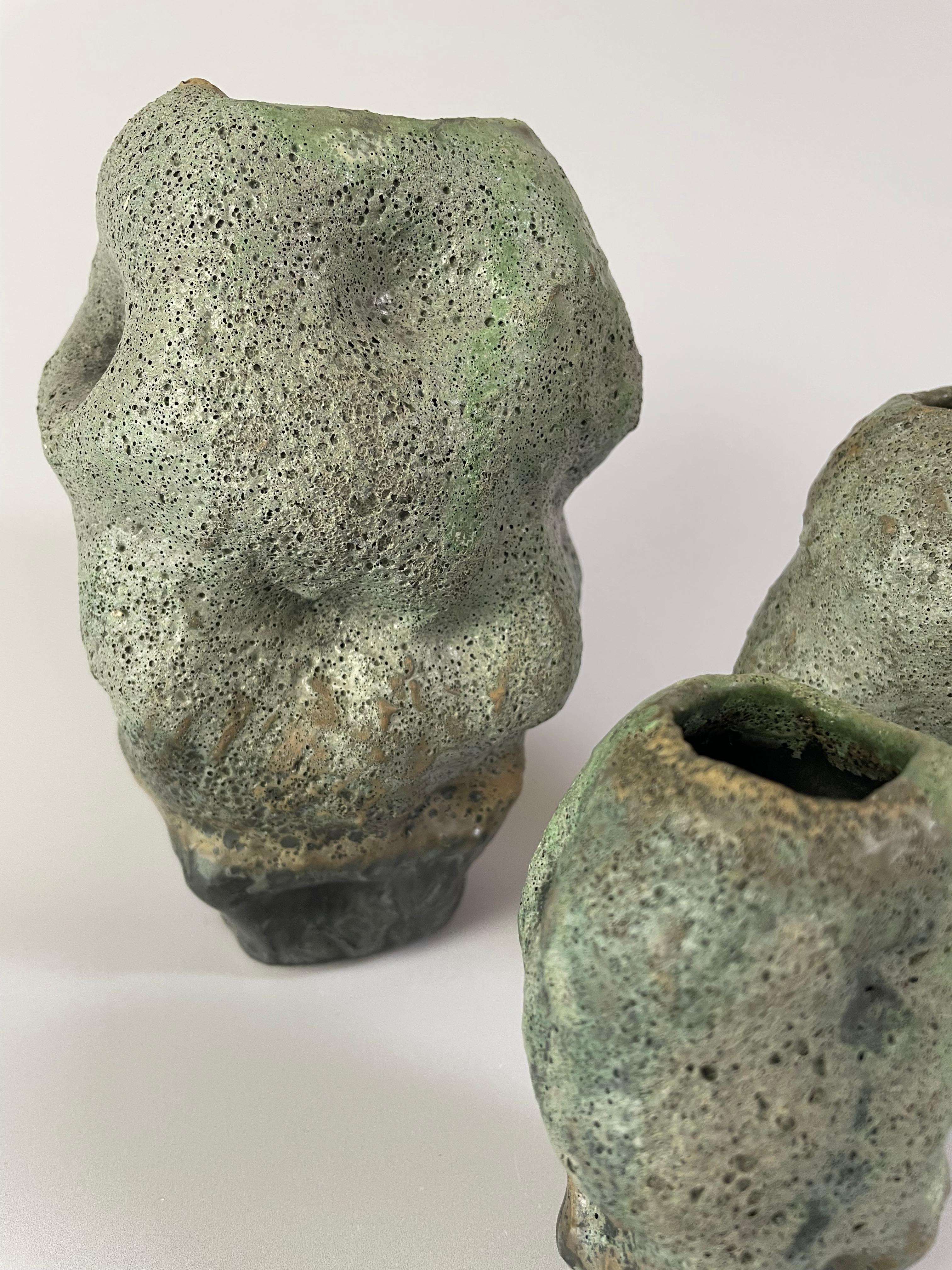 Ceramic Boulder Vases, Vessels, Sculptures In New Condition For Sale In Hermosa Beach, CA