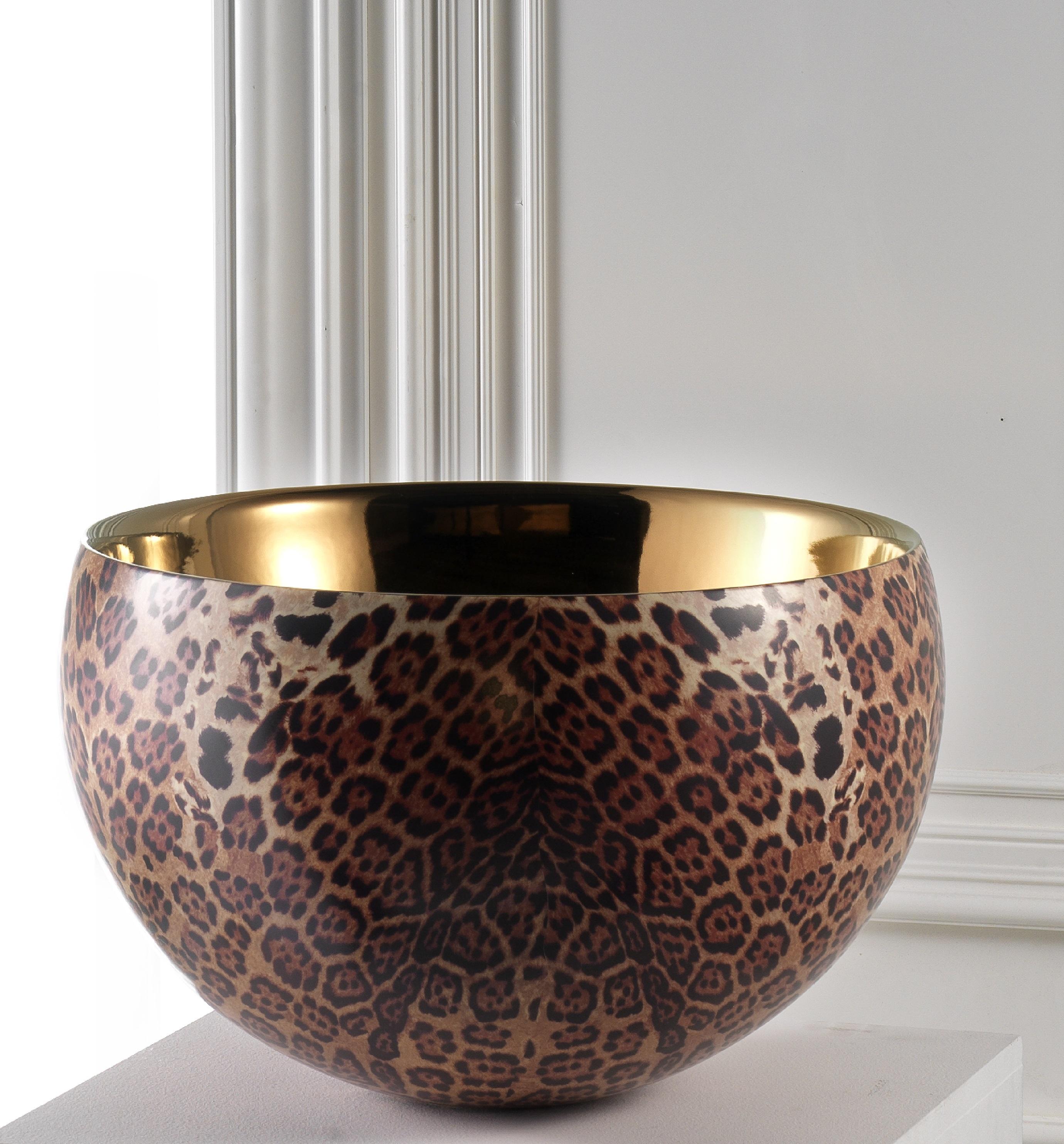leopard print bowl