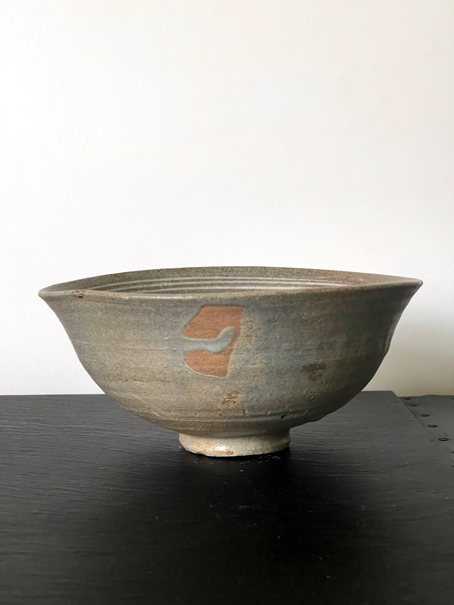 Archaistic Ceramic Bowl Buncheong Ware Joseon Dynasty For Sale