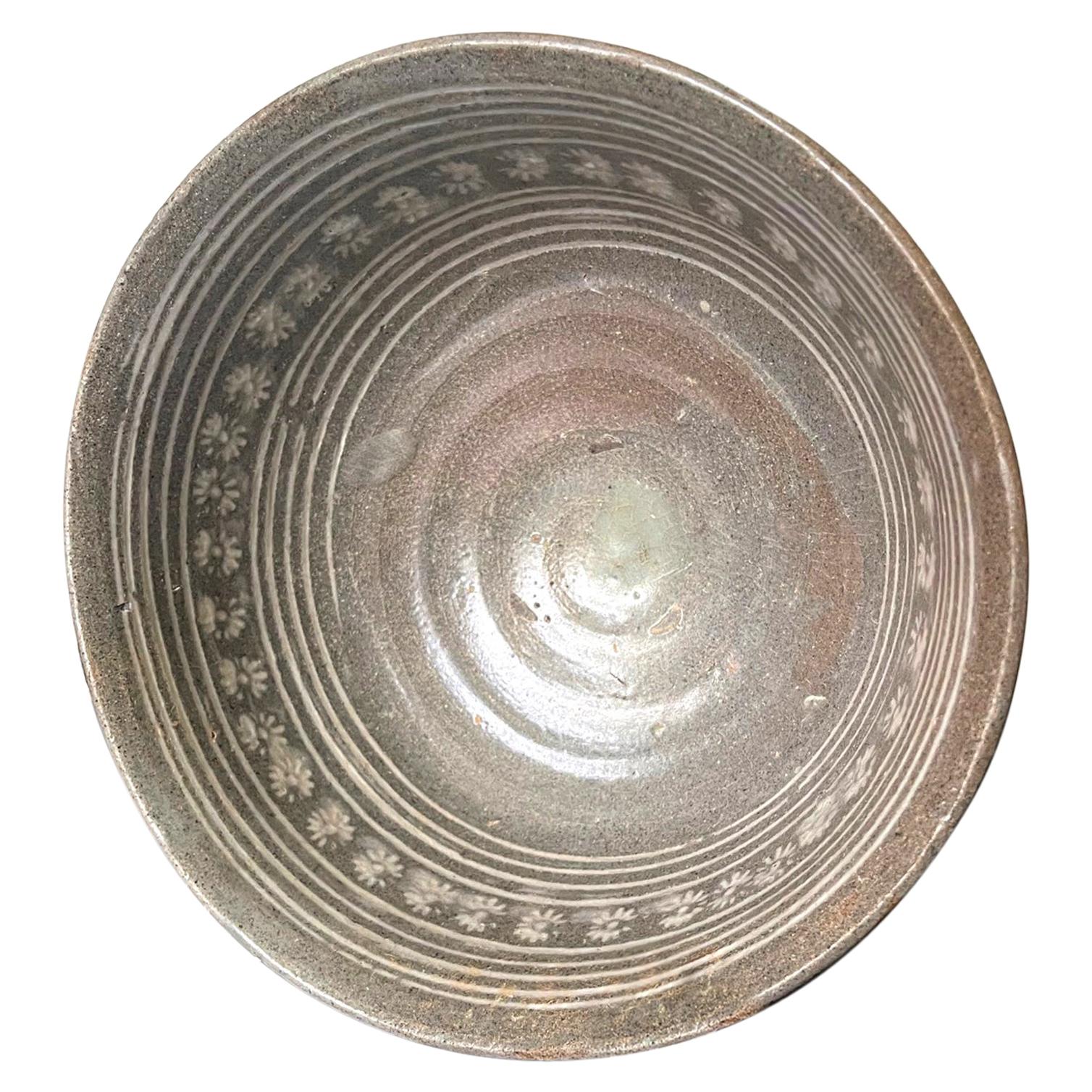 Keramikschale Buncheong Ware Joseon-Dynastie im Angebot