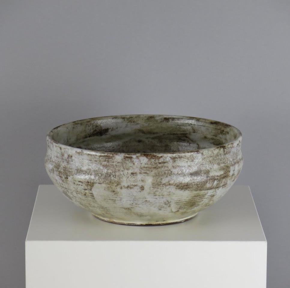 Fired Ceramic Bowl by Alexandre Kostanda For Sale