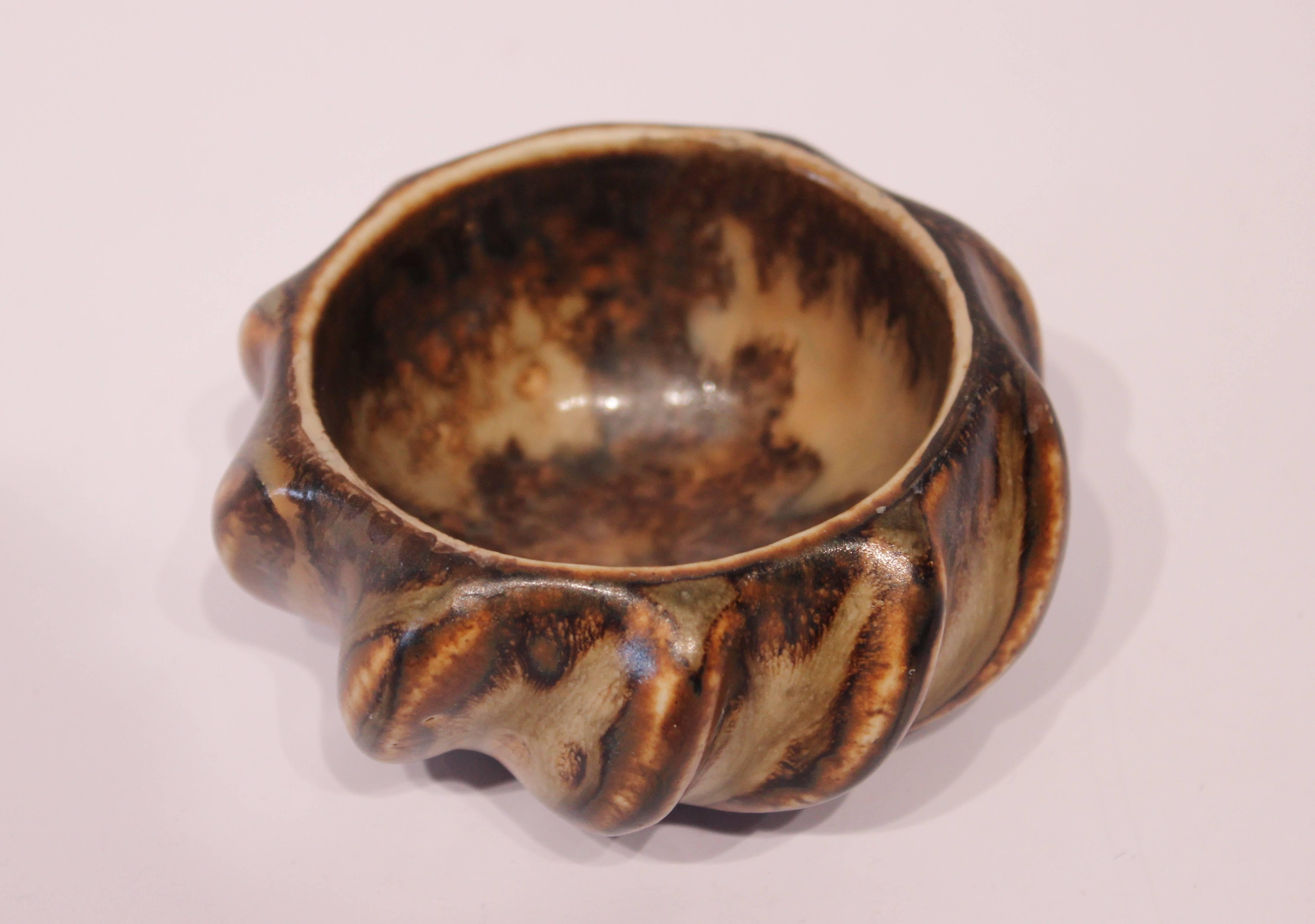 Scandinavian Modern Ceramic Bowl by Axel Salto for Royal Copenhagen, No. 20681